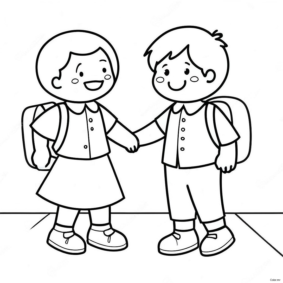 First Day Of School Kindergarten Coloring Page 9416 7685