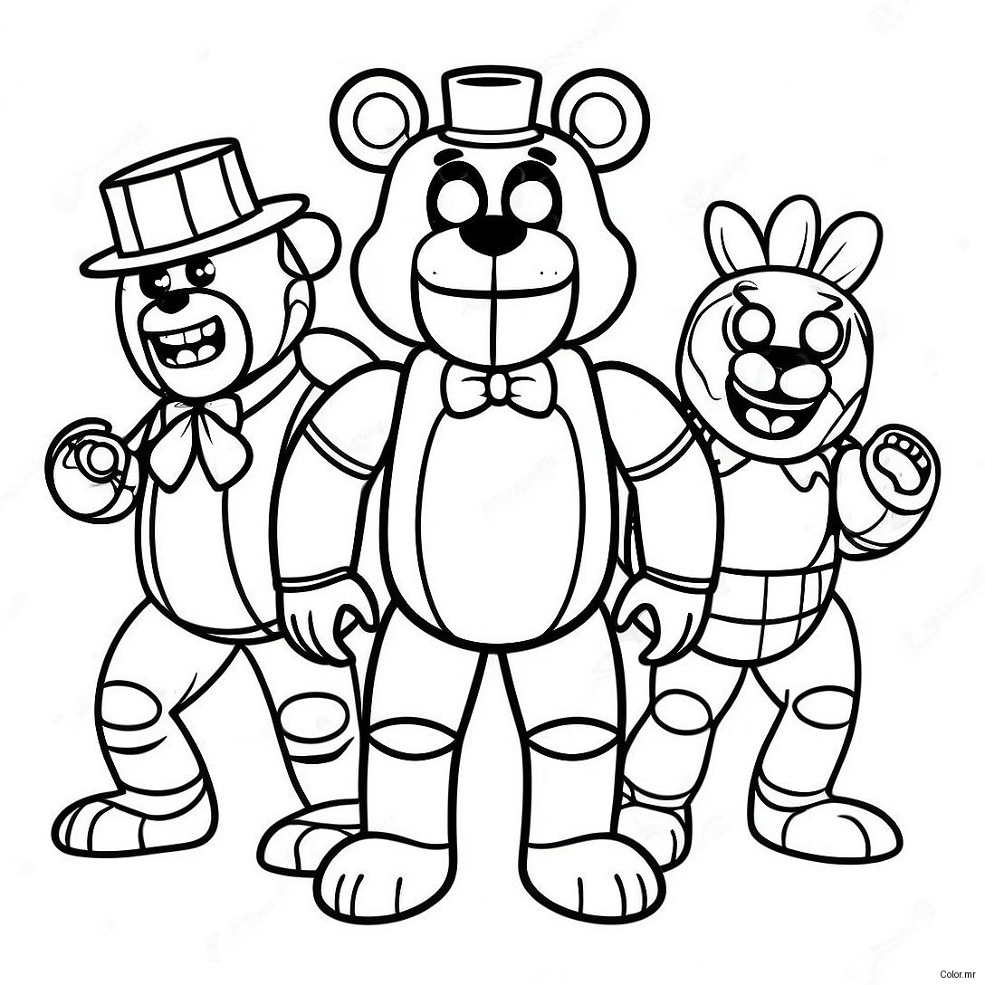 Five Nights At Freddy S Nightmare Characters Coloring Page 8936 7304