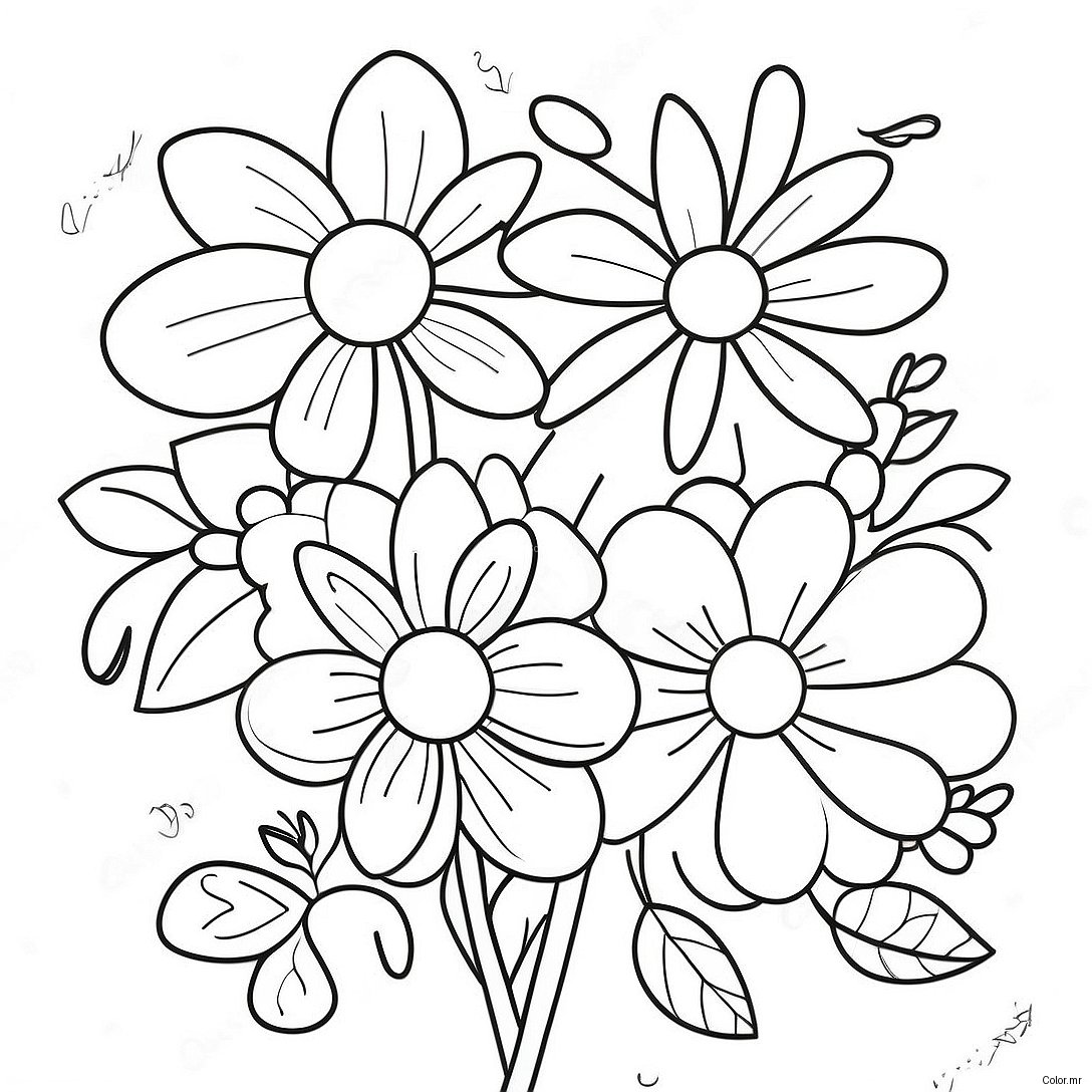 Flower Mother S Day Bouquet Coloring Page 16872 14207