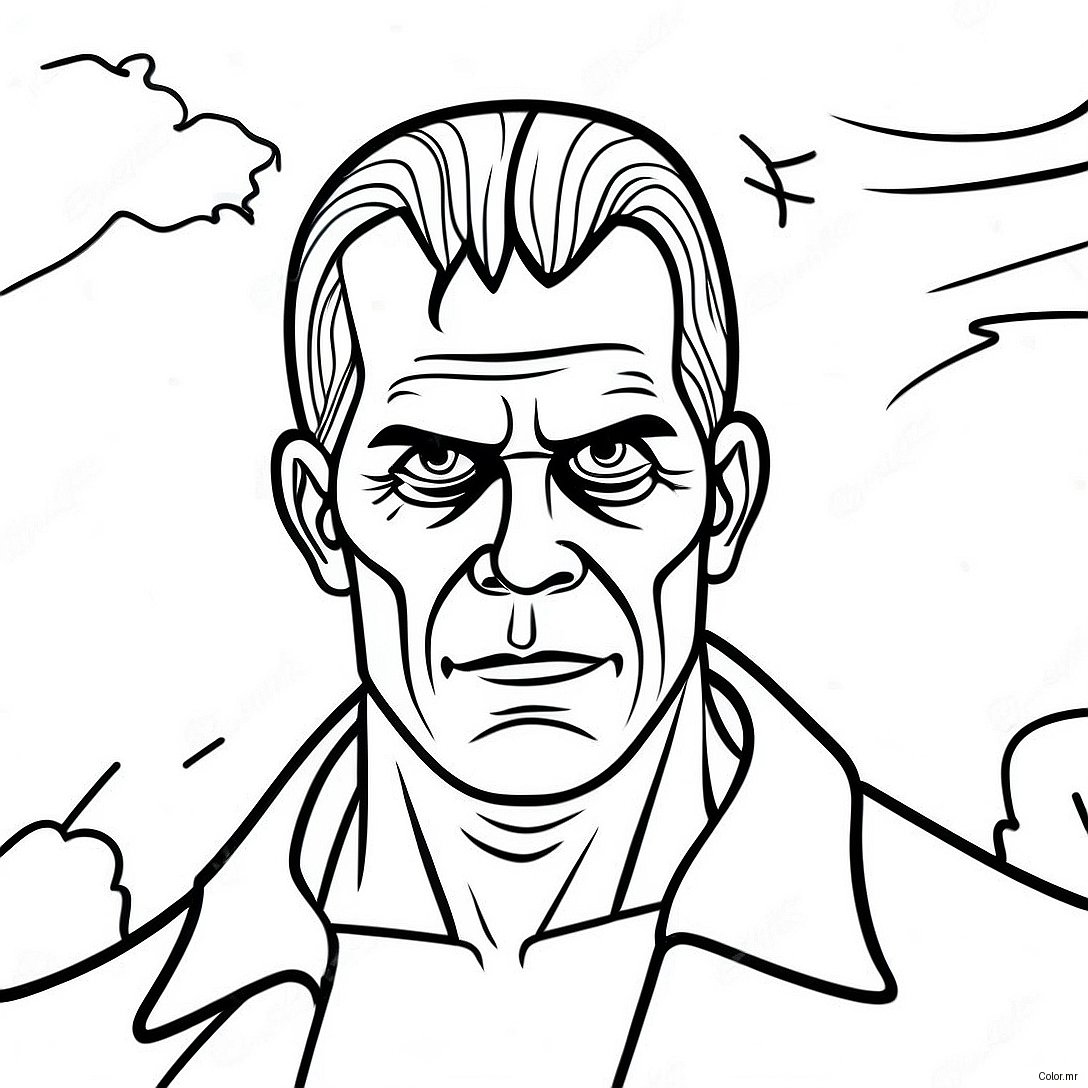 Frankenstein S Monster In The Moonlight Coloring Page 37446 31176