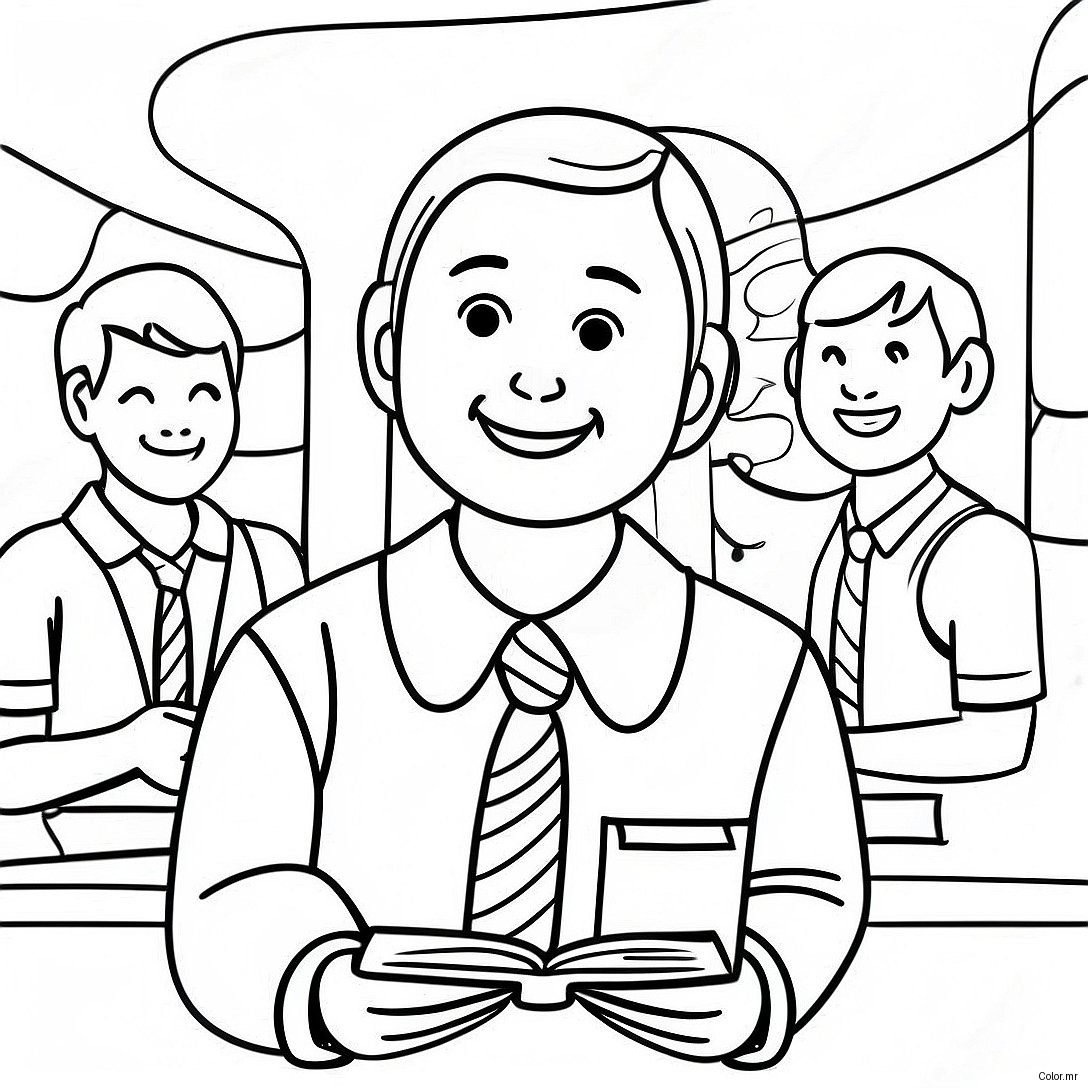 Friendly Lds Missionary With Scriptures Coloring Page 62288 51609