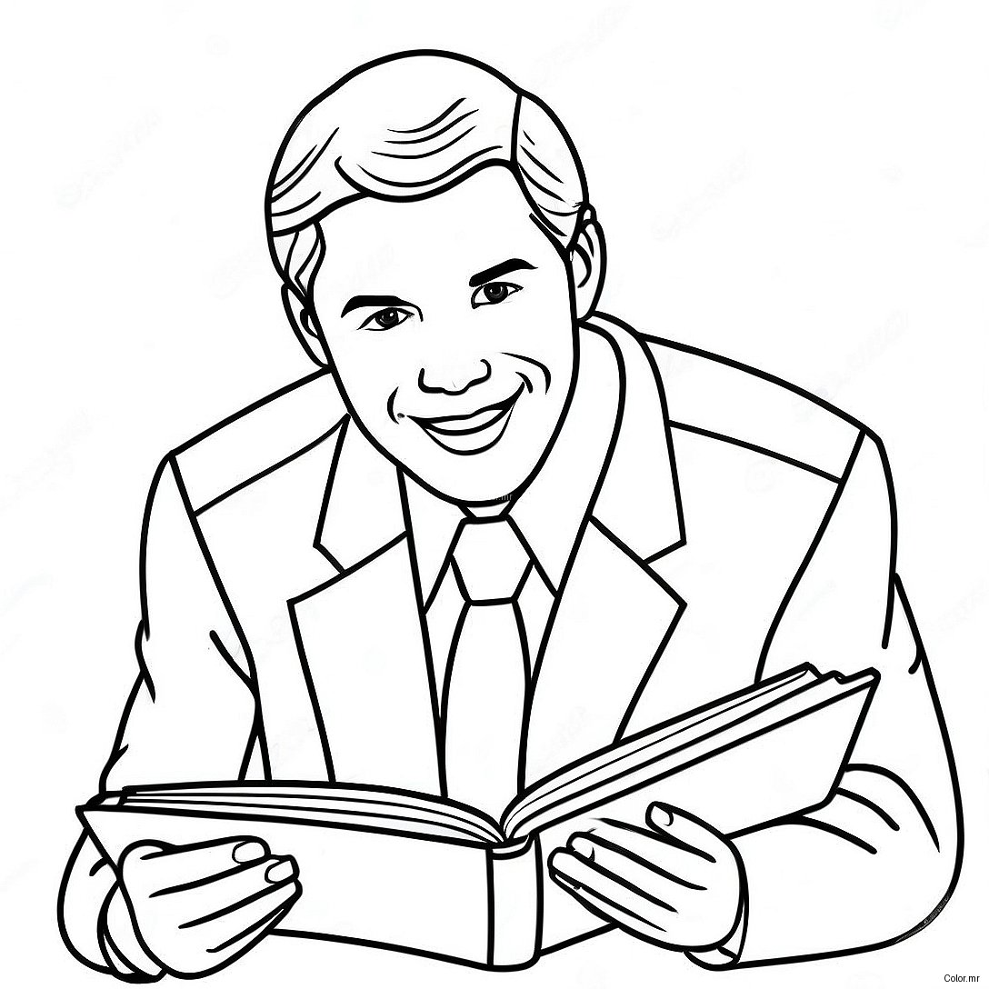 Friendly Lds Missionary With Scriptures Coloring Page 62288 51610