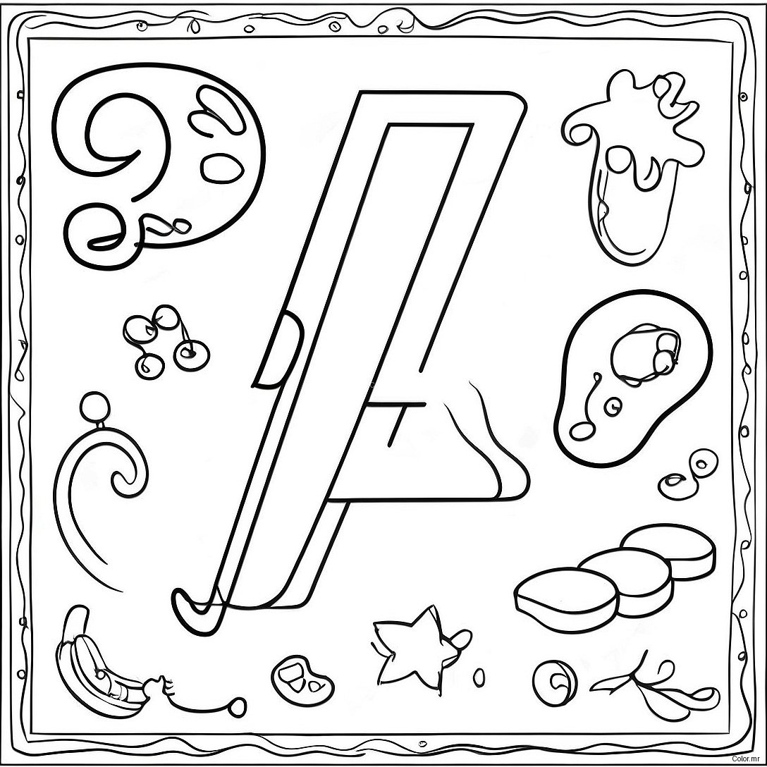 Fun Alphabet Tracing Sheet Coloring Page 56812 47220