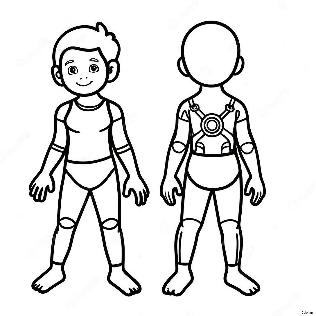 Fun Body Outline For Kids Coloring Page 33893 17977