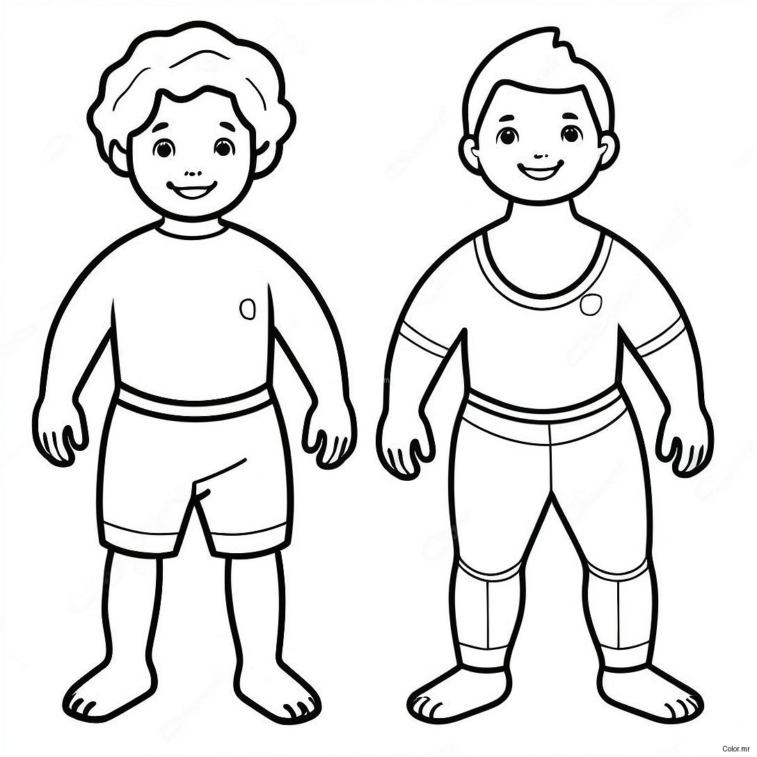 Fun Body Outline For Kids Coloring Page 33893 17978