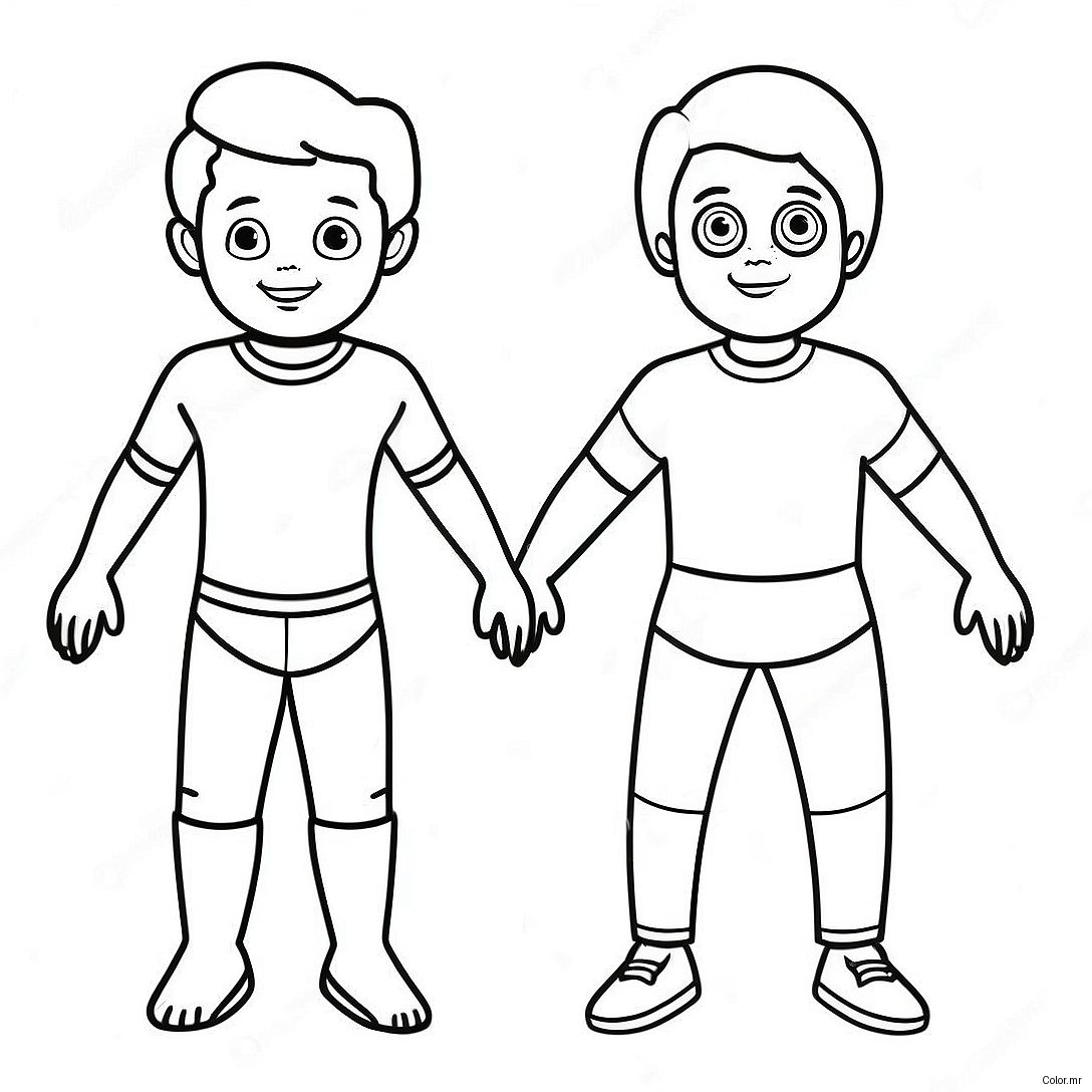 Fun Body Outline For Kids Coloring Page 33893 17980