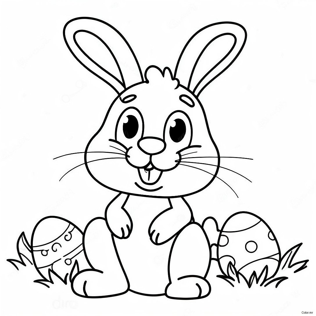 Fun Easter Bunny Math Coloring Page 73075 60358