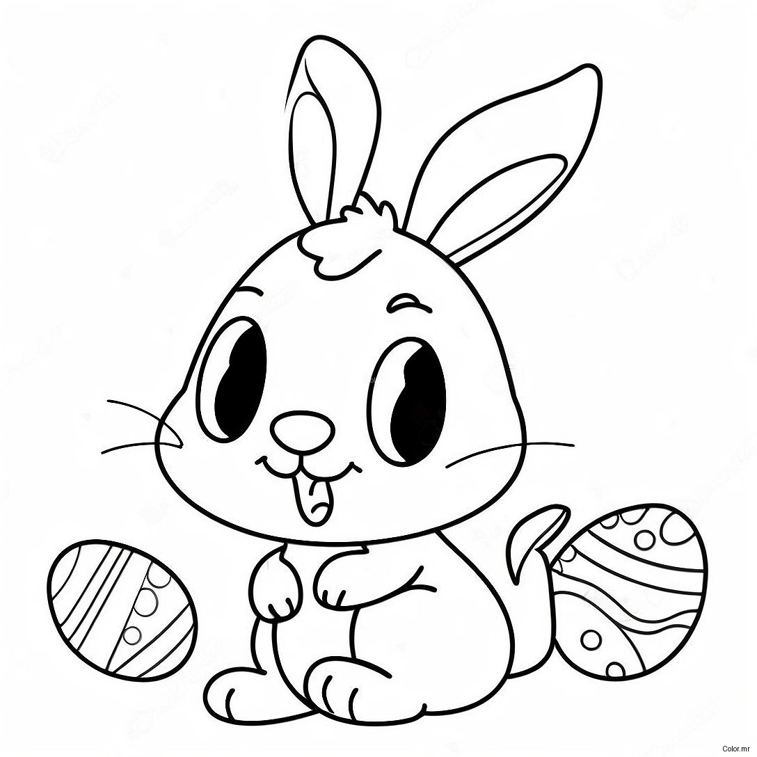 Fun Easter Bunny Math Coloring Page 73075 60360
