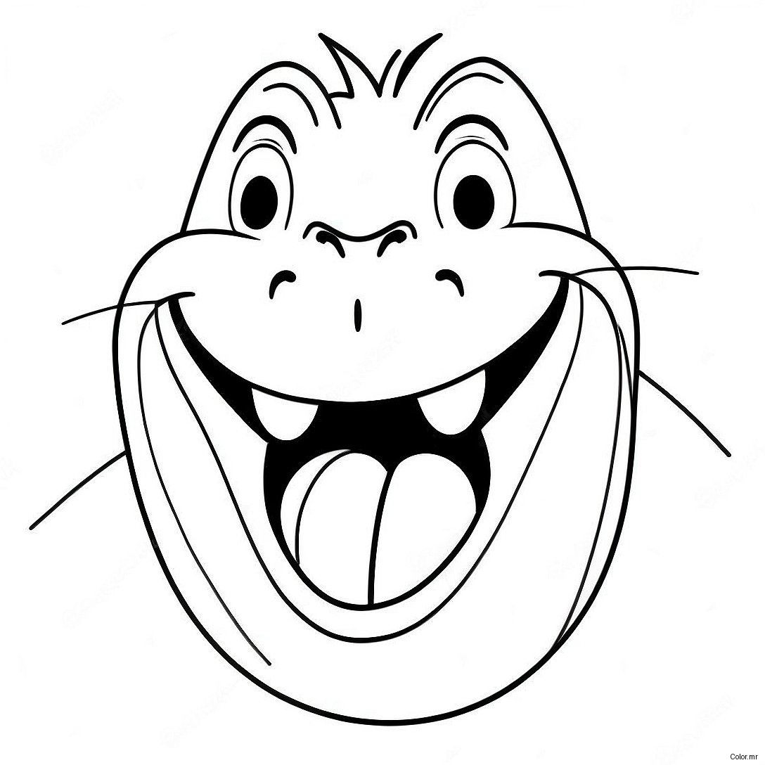 Funny Big Mouth Animal Coloring Page 18716 15665