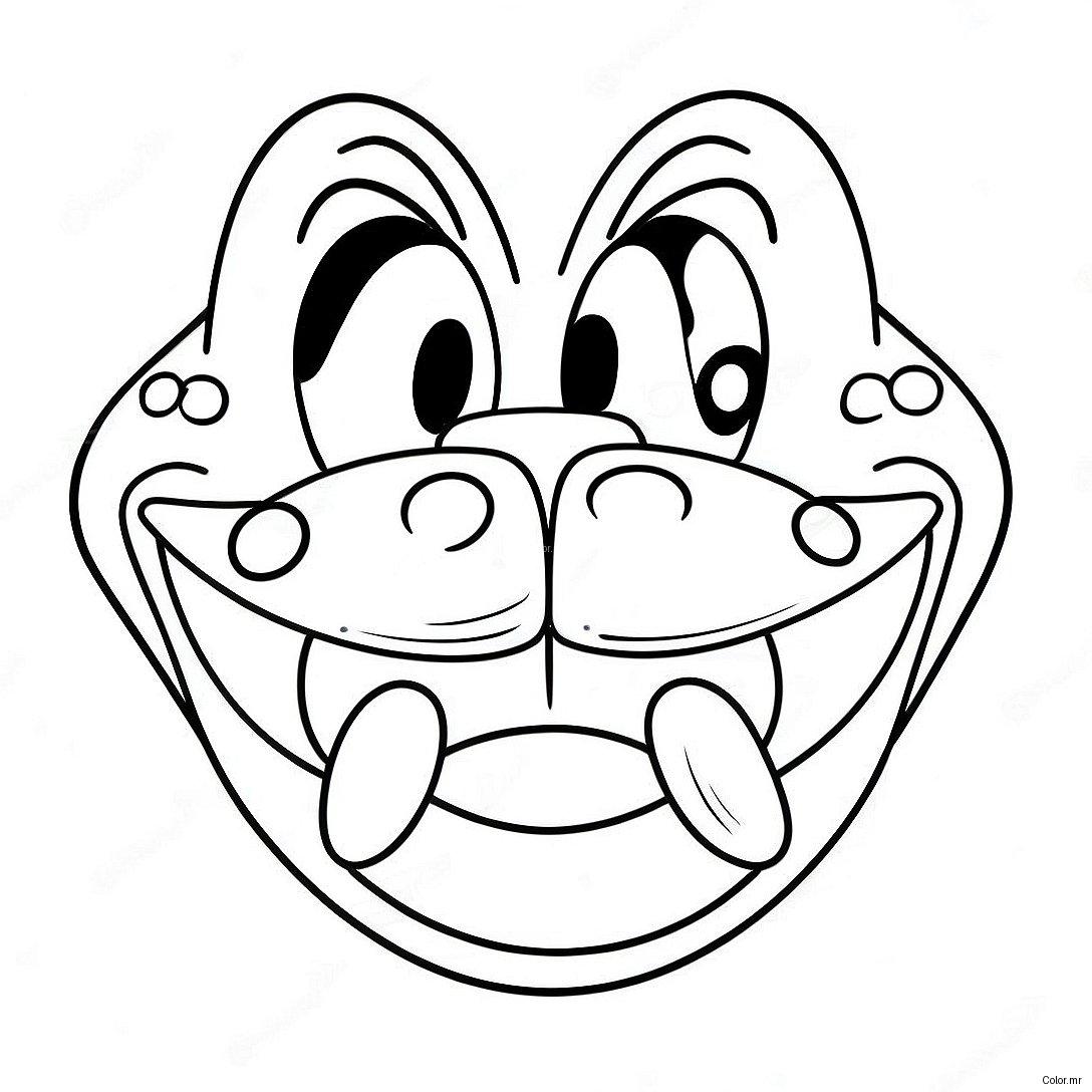 Funny Big Mouth Animal Coloring Page 18716 15666