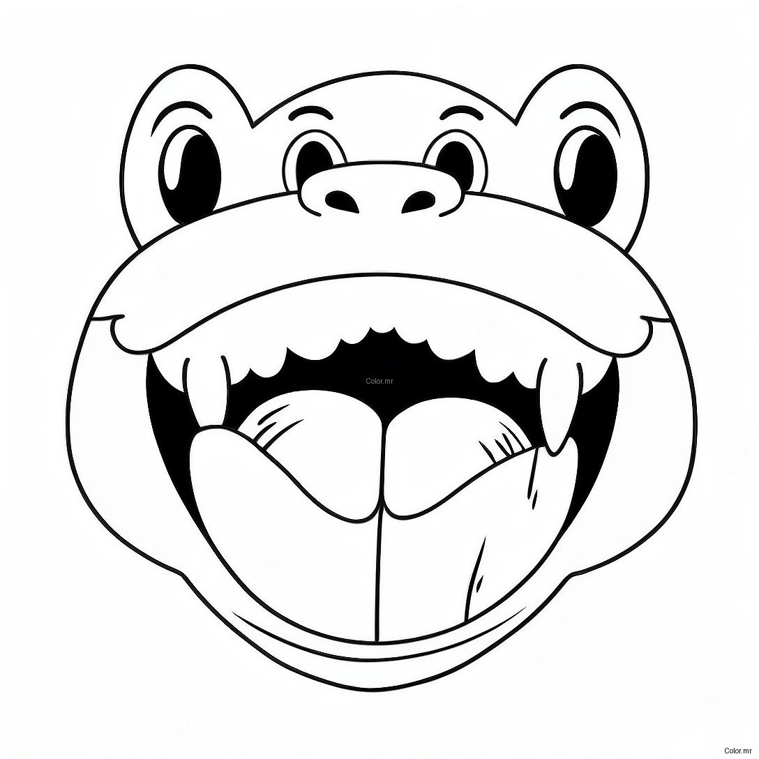Funny Big Mouth Animal Coloring Page 18716 15667
