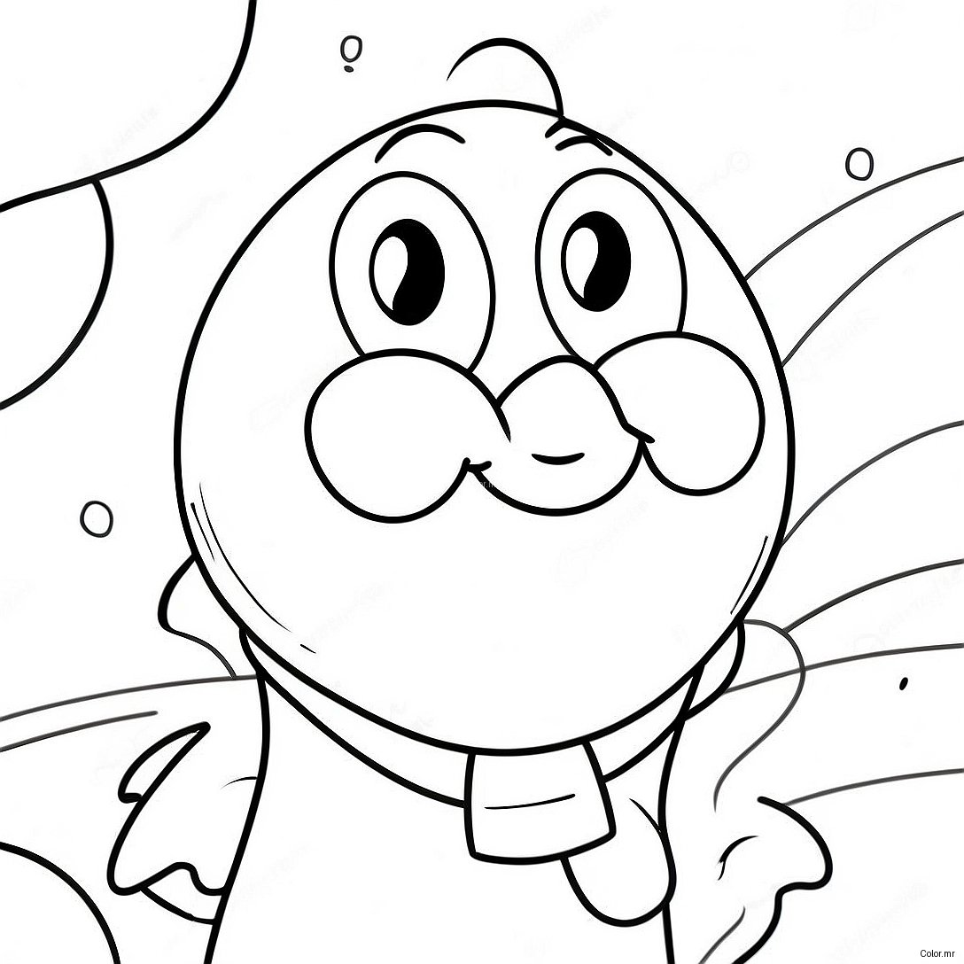 Funny Cartoon Butt Coloring Page 31880 16401