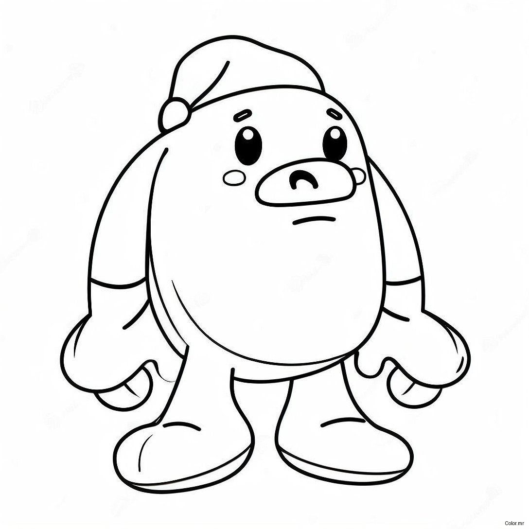 Funny Cartoon Butt Coloring Page 31880 16403
