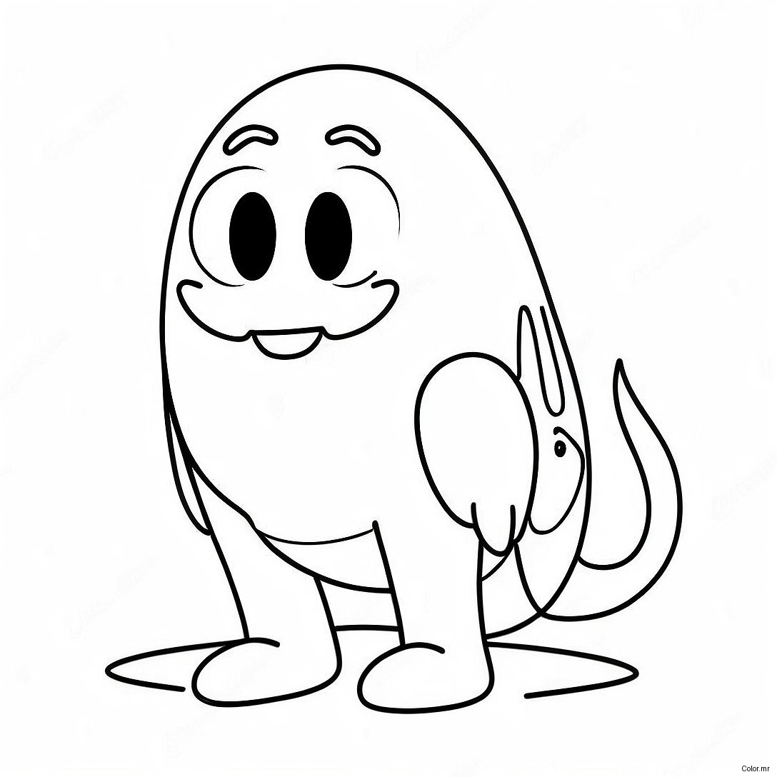 Funny Cartoon Butt Coloring Page 31880 16404