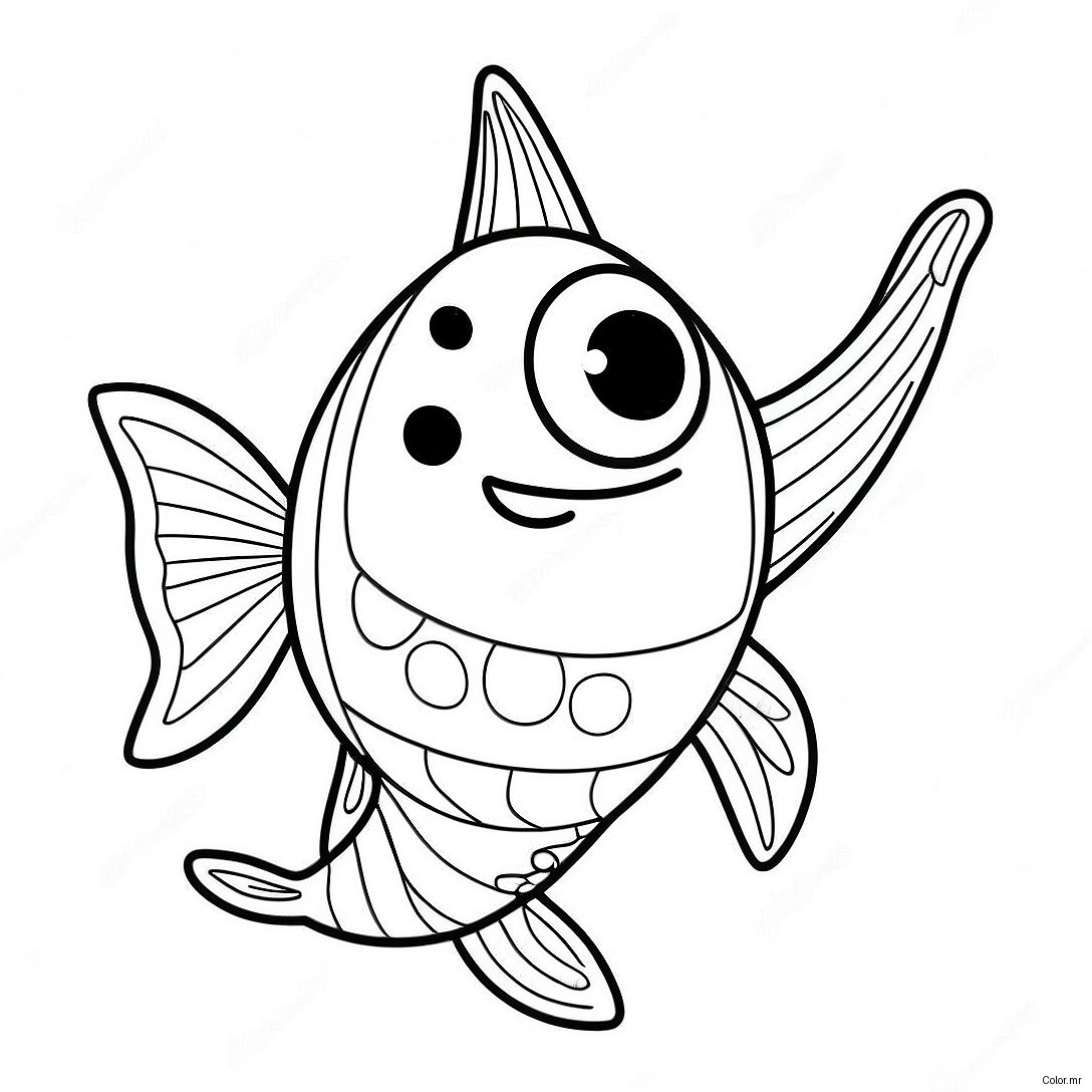 Funny Fortnite Fishstick Character Coloring Page 63170 52291