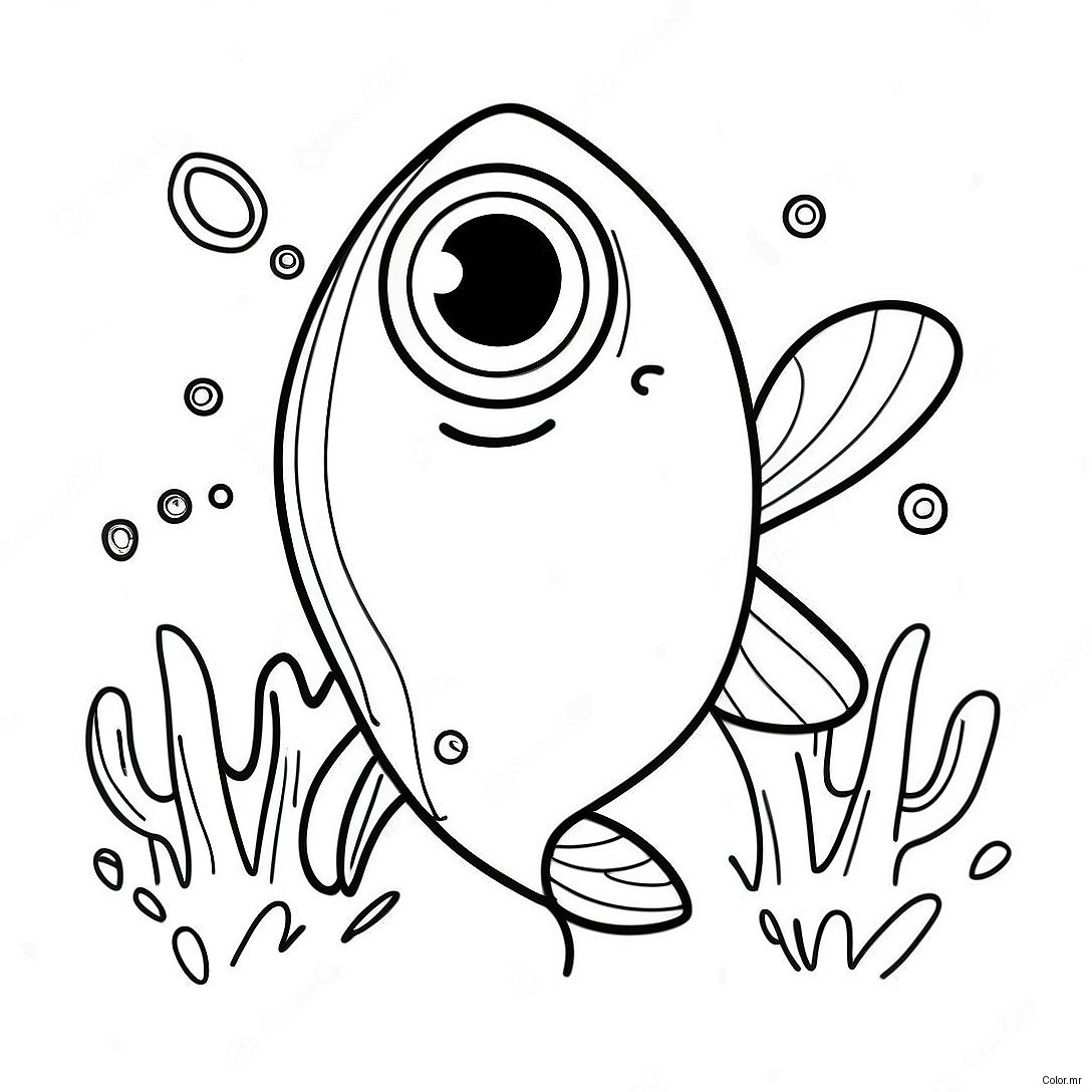 Funny Fortnite Fishstick Character Coloring Page 63170 52292