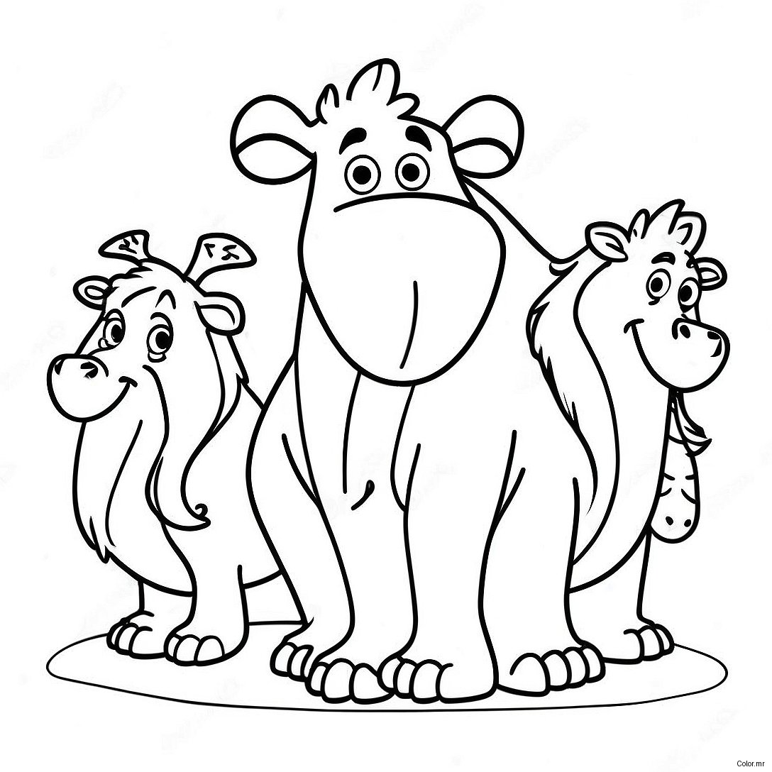 Funny Ice Age Carl With Friends Coloring Page 45804 38165
