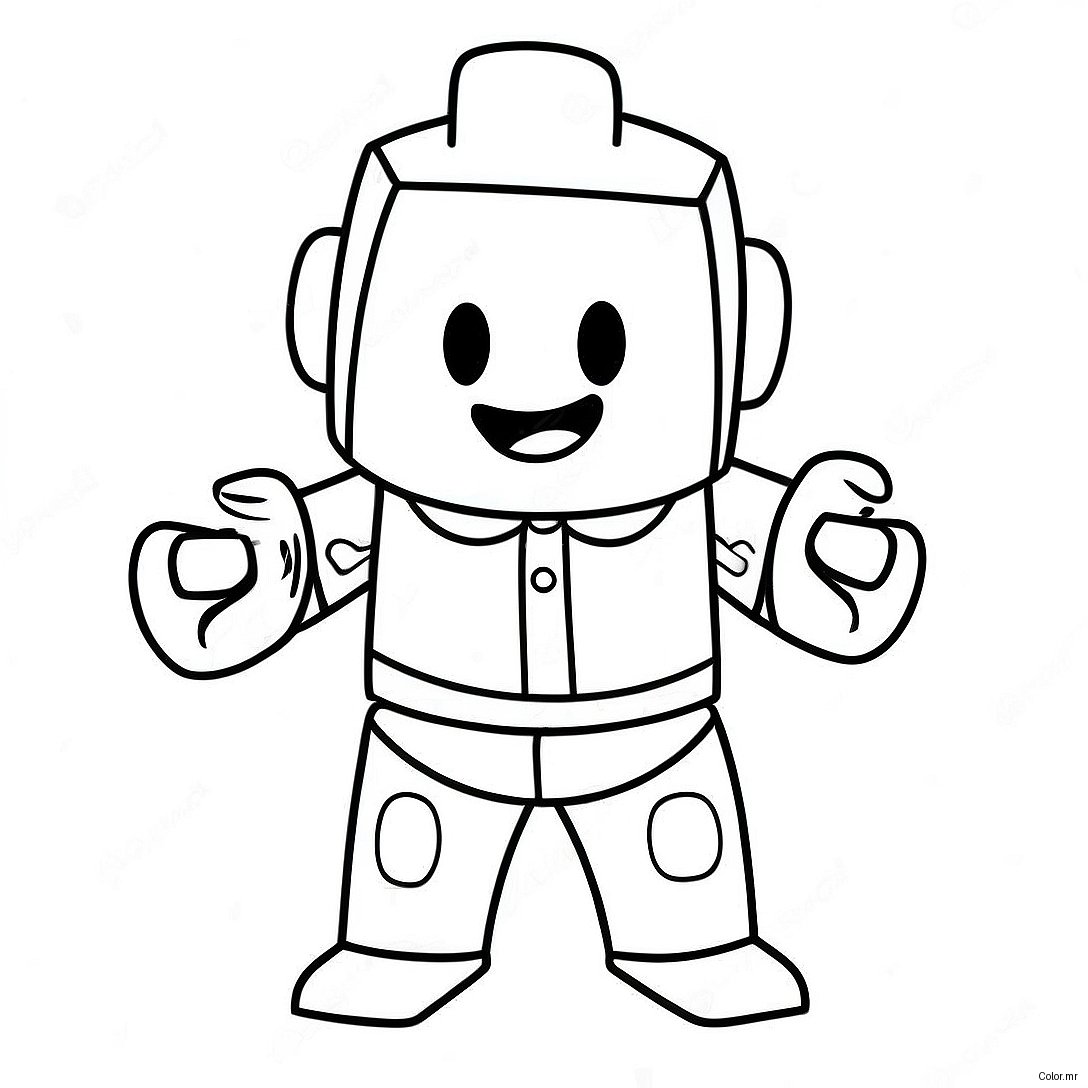 Funny Roblox Noob With A Big Smile Coloring Page 59106 49086
