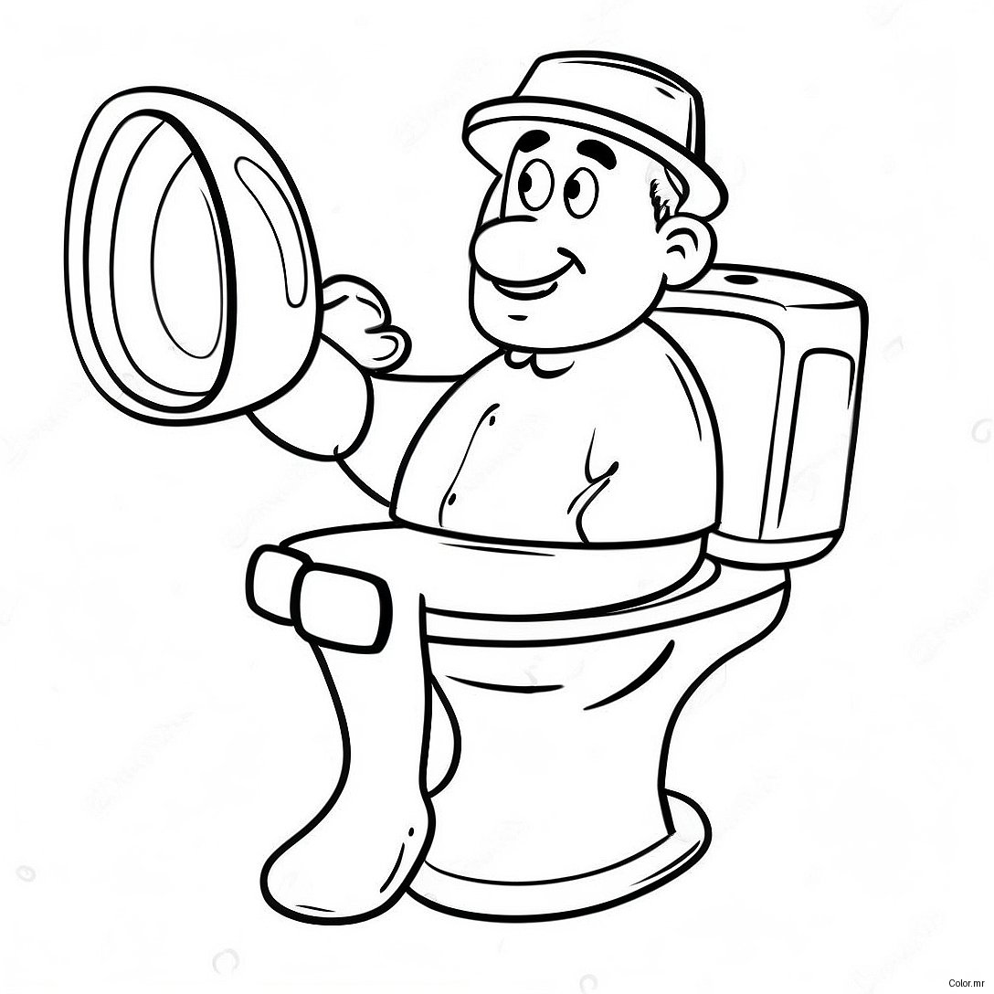 Funny Skibidi Toilet Camera Man Coloring Page 51535 42915