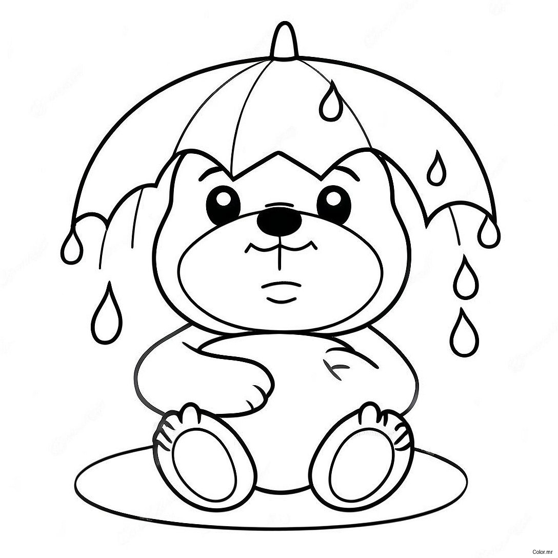 Grumpy Care Bear With Rain Cloud Coloring Page 71254 58889