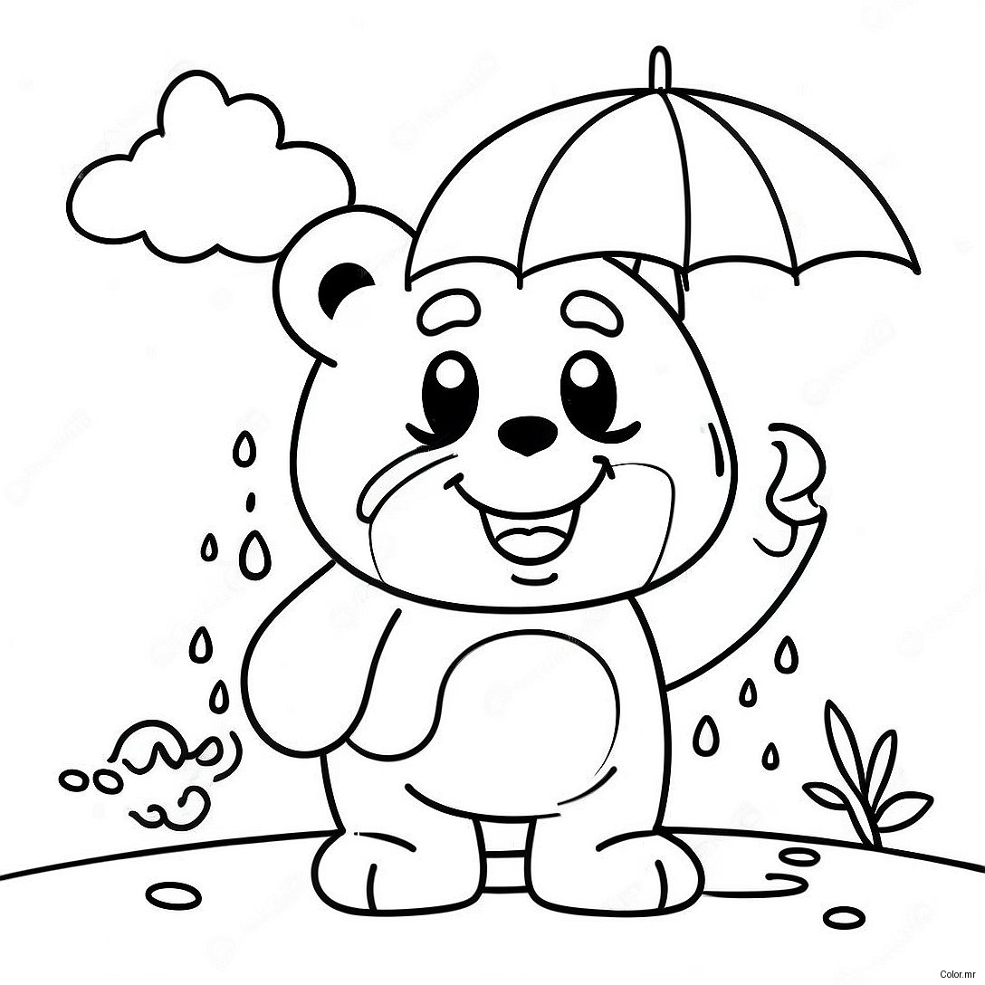 Grumpy Care Bear With Rain Cloud Coloring Page 71254 58890