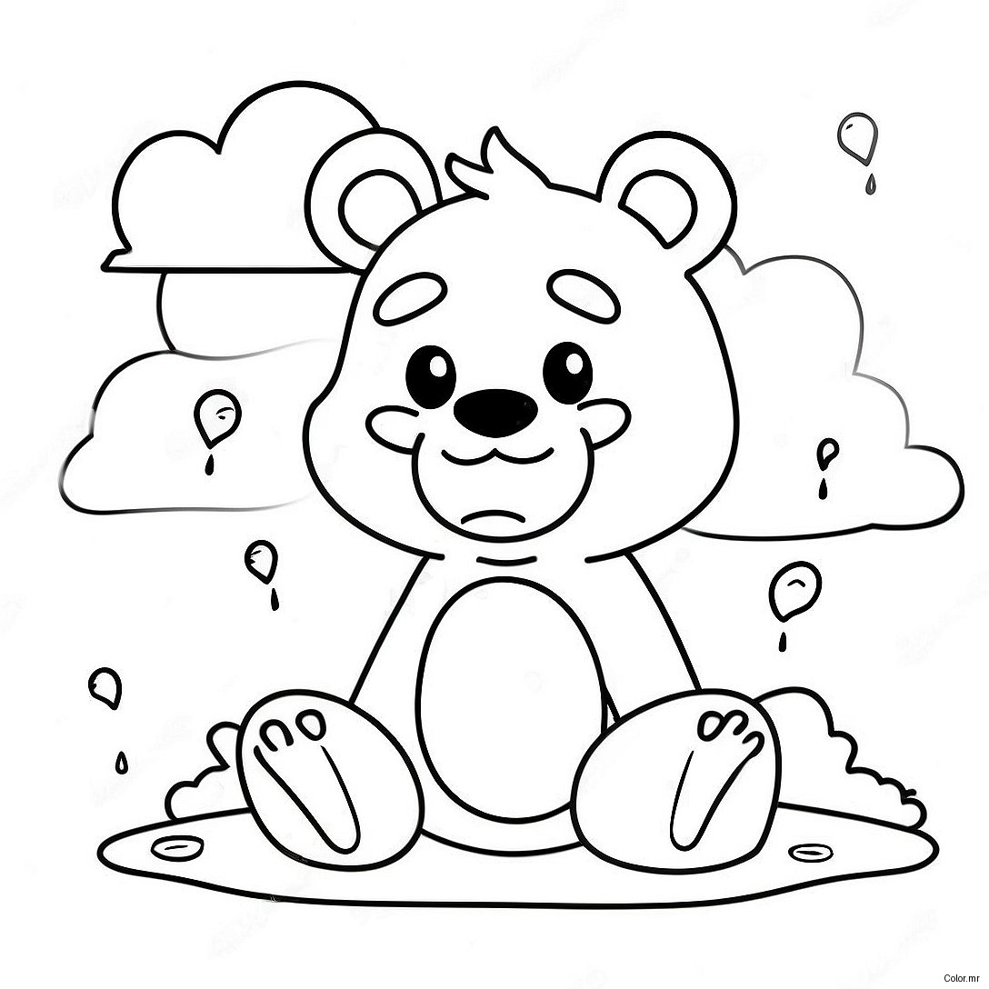 Grumpy Care Bear With Rain Cloud Coloring Page 71254 58892