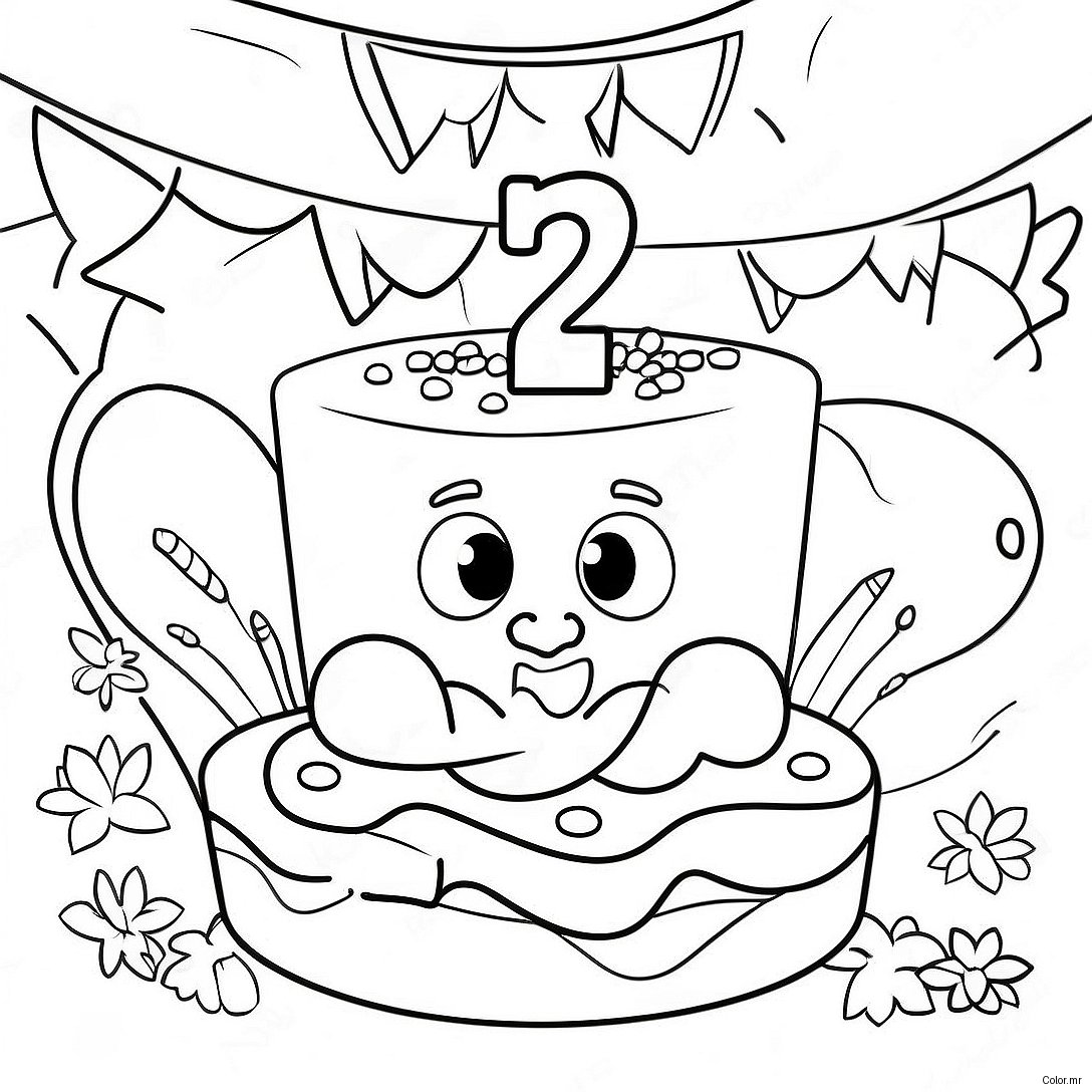 Happy 12th Birthday Celebration Coloring Page 68562 56535