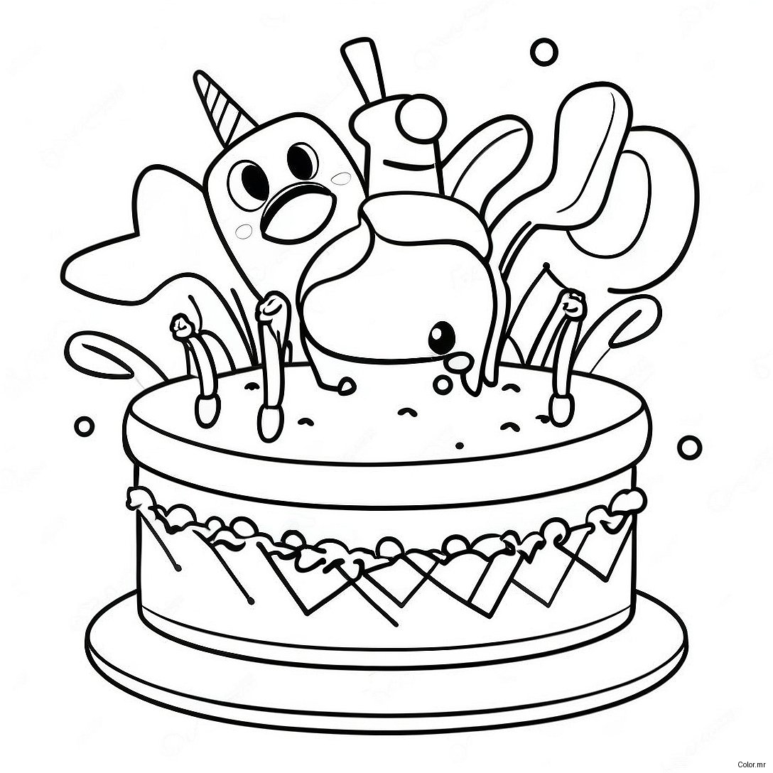 Happy 12th Birthday Celebration Coloring Page 68562 56536