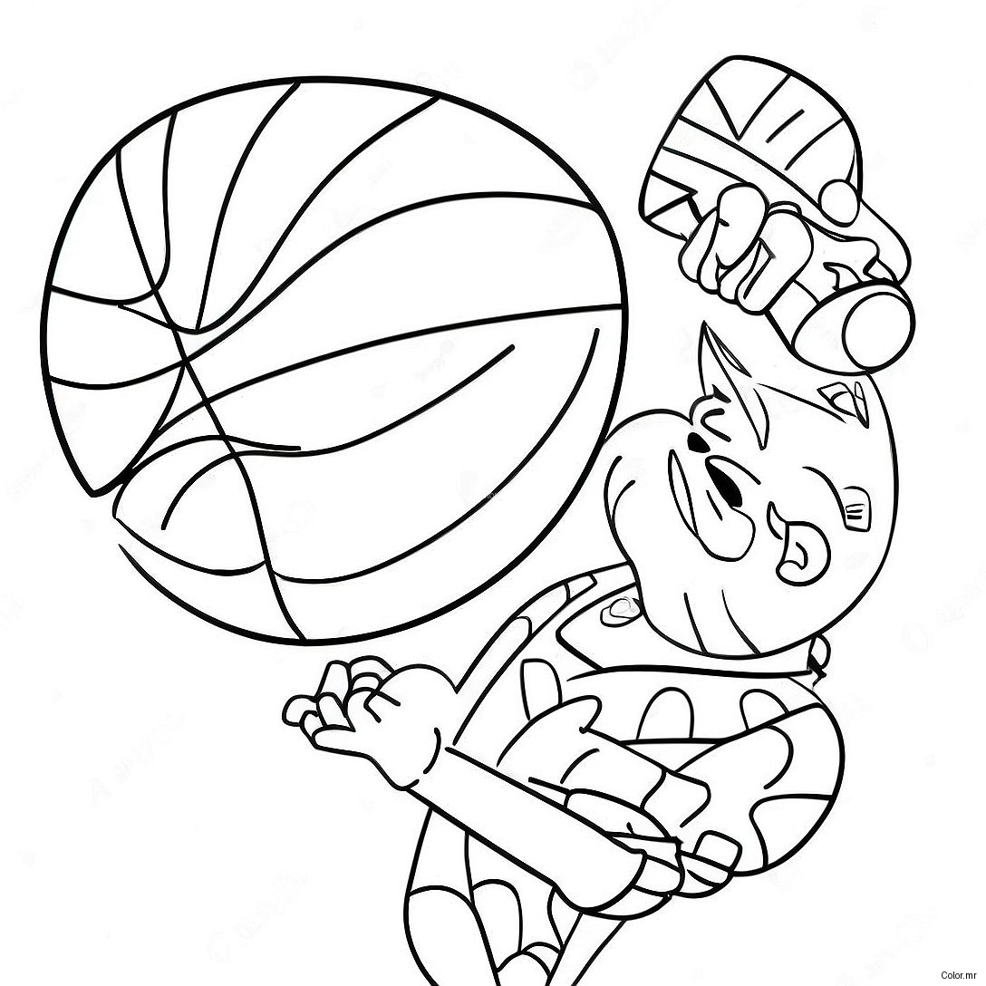 Harlem Globetrotters Basketball Trick Shots Coloring Page 72405 59790
