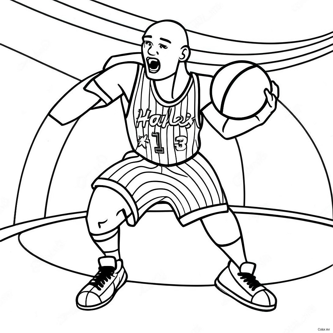 Harlem Globetrotters Basketball Trick Shots Coloring Page 72405 59791