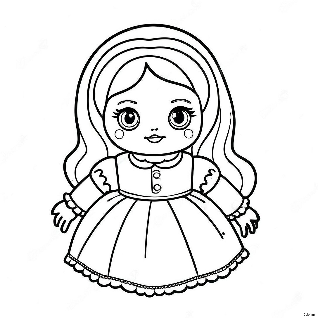 Haunted Doll With Spooky Eyes Coloring Page 25386 23204