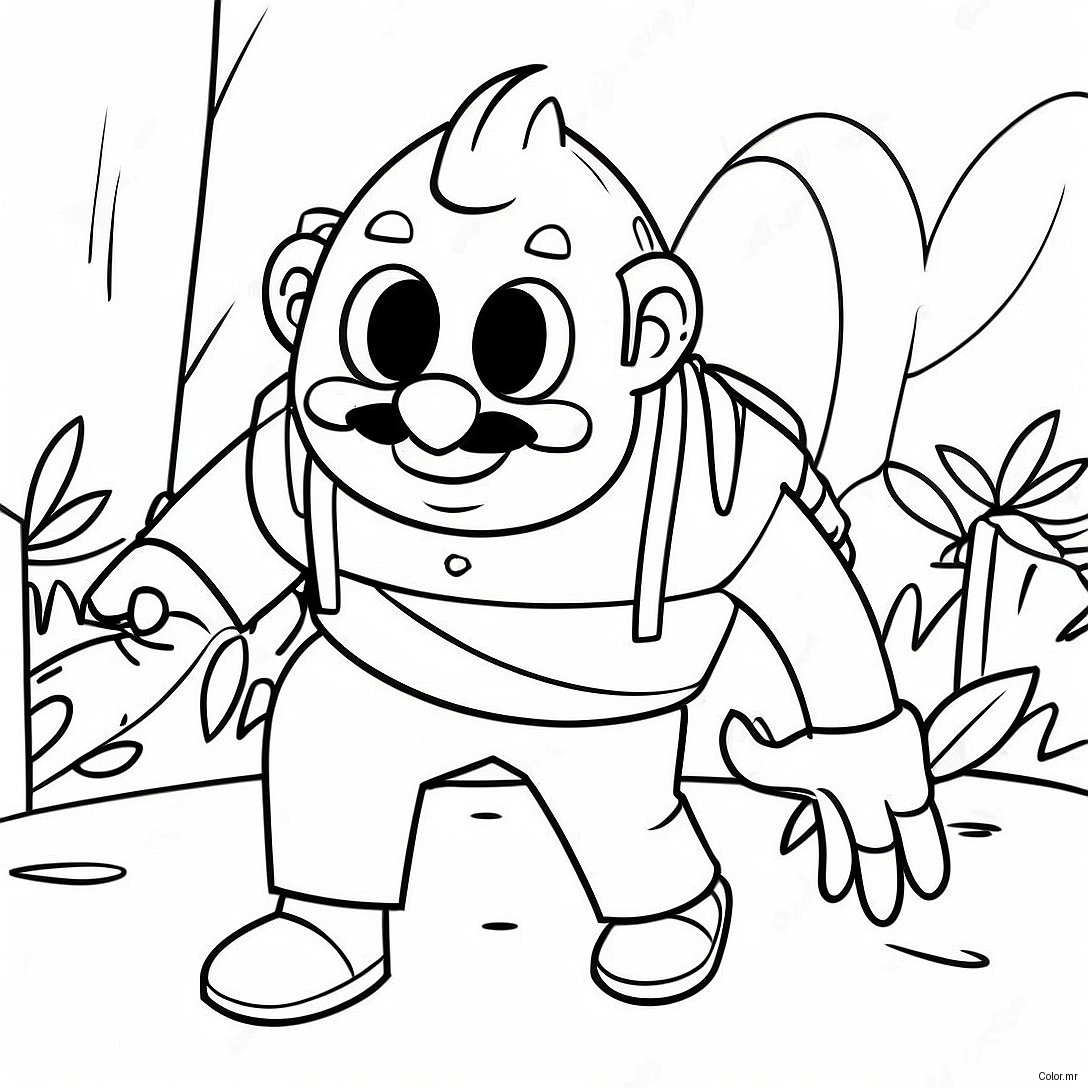 Hello Neighbor 2 Character Sneaking Coloring Page 49595 41383