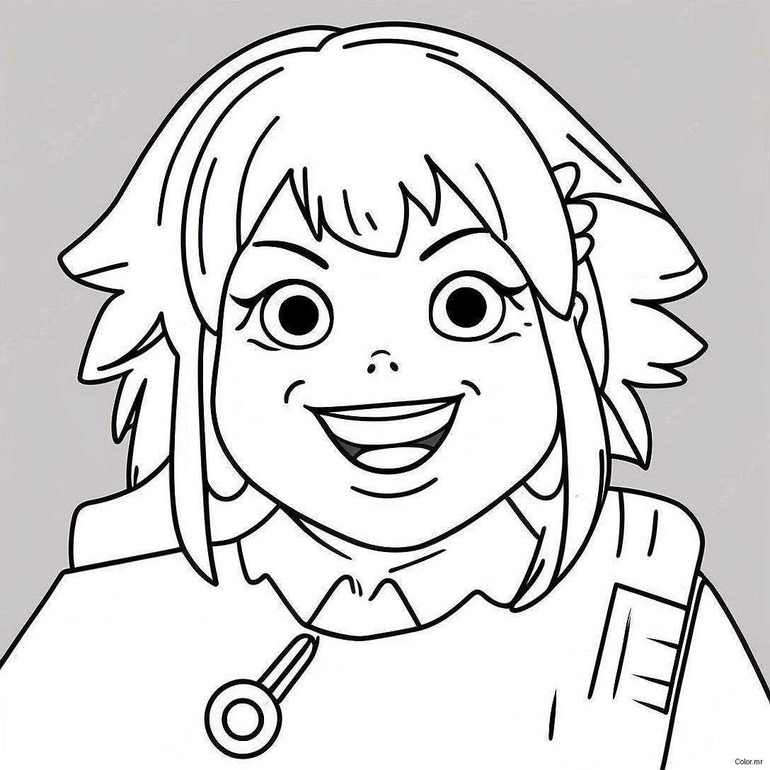 Himiko Toga With Bloodthirsty Smile Coloring Page 14410 11924