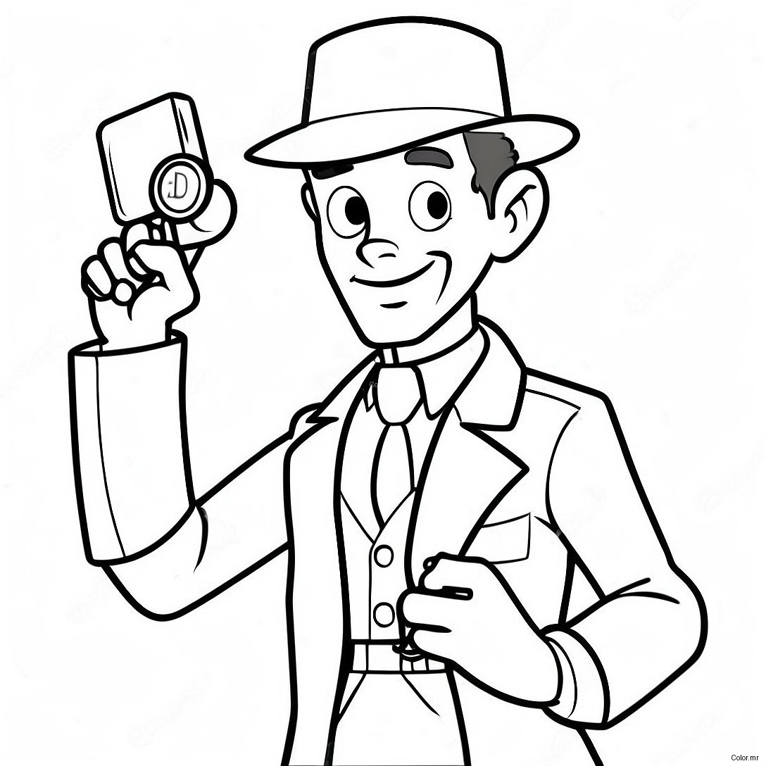 Inspector Gadget With His Gadget Arm Coloring Page 39688 32934
