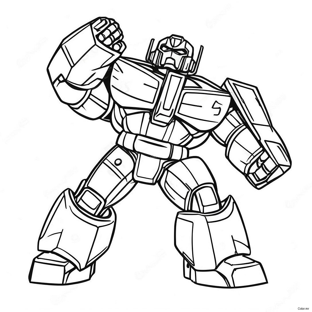 Ironhide In Posa Di Battaglia Pagina Da Colorare 35934 29881