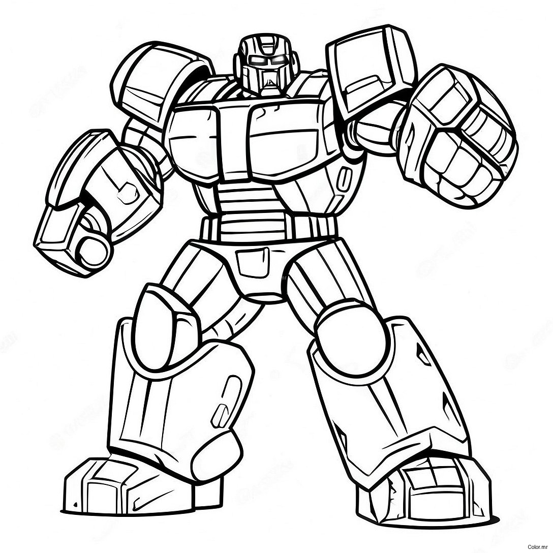 Ironhide In Posa Di Battaglia Pagina Da Colorare 35934 29882