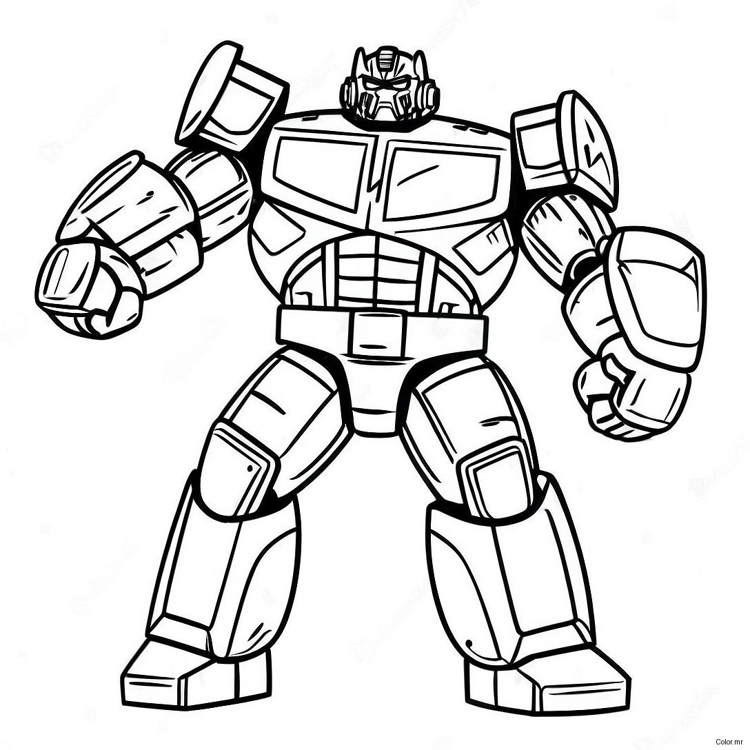 Ironhide In Posa Di Battaglia Pagina Da Colorare 35934 29883