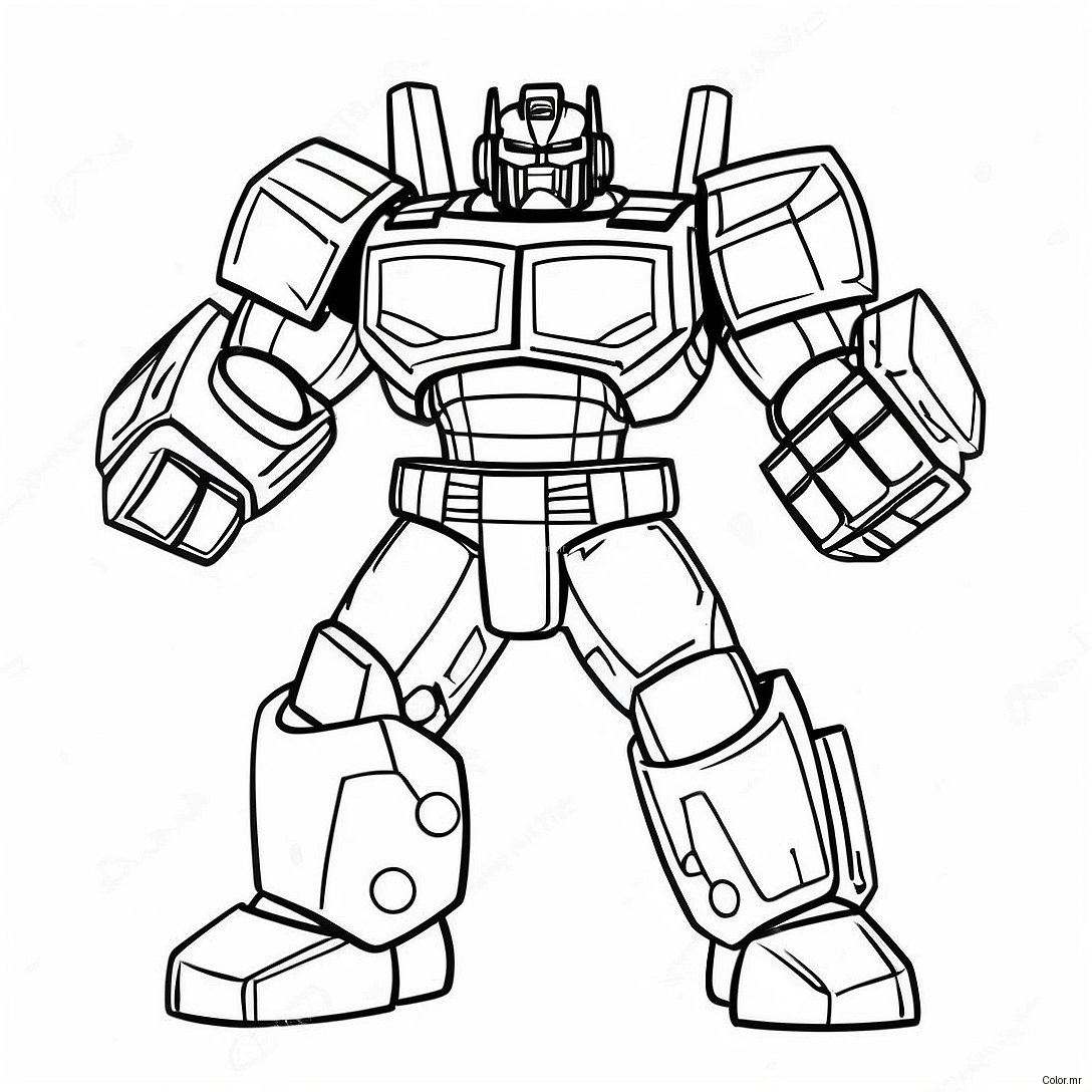 Ironhide In Posa Di Battaglia Pagina Da Colorare 35934 29977