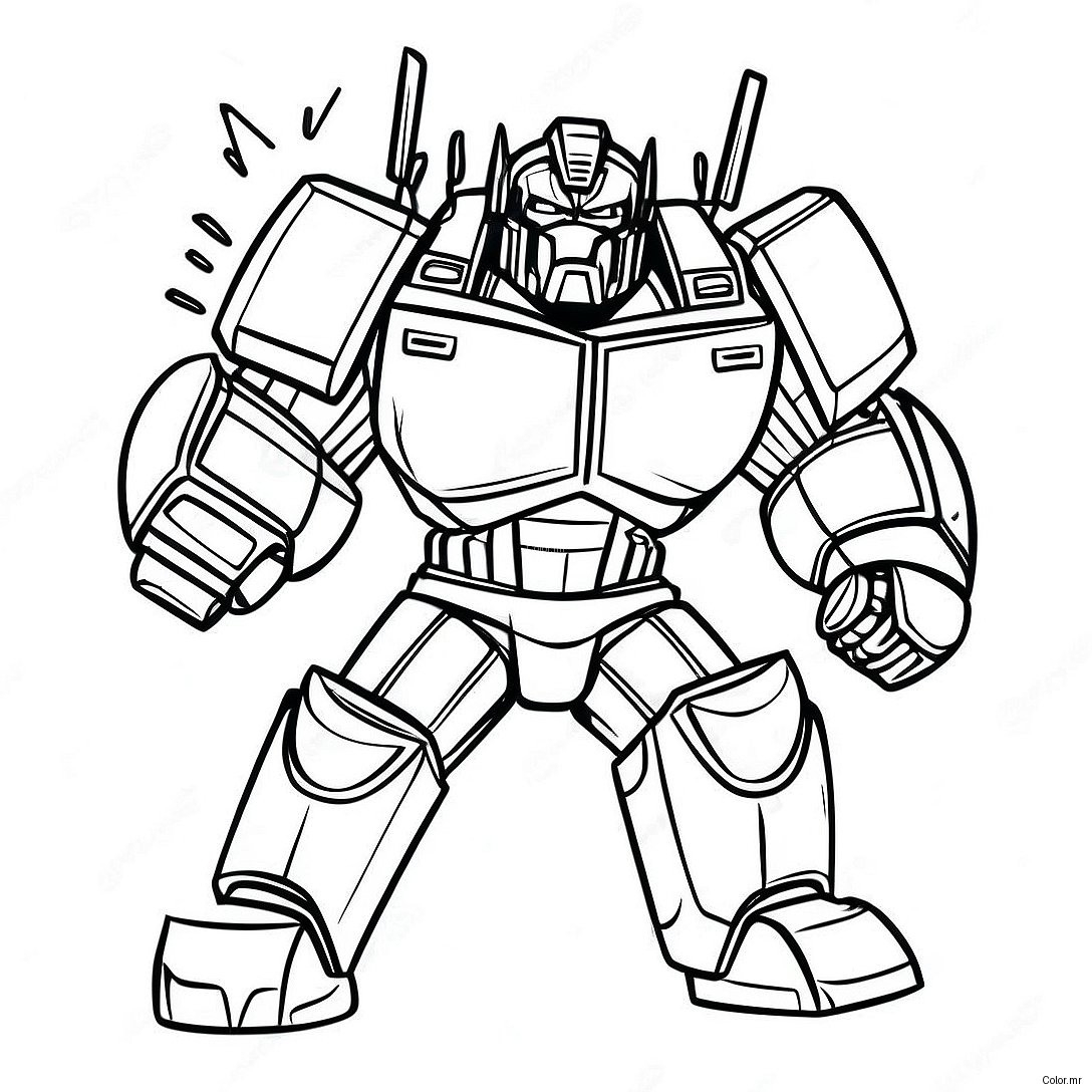 Ironhide In Posa Di Battaglia Pagina Da Colorare 35934 29978