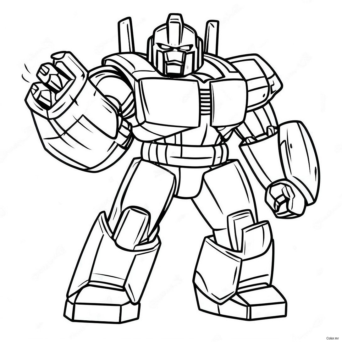 Ironhide In Posa Di Battaglia Pagina Da Colorare 35934 29979