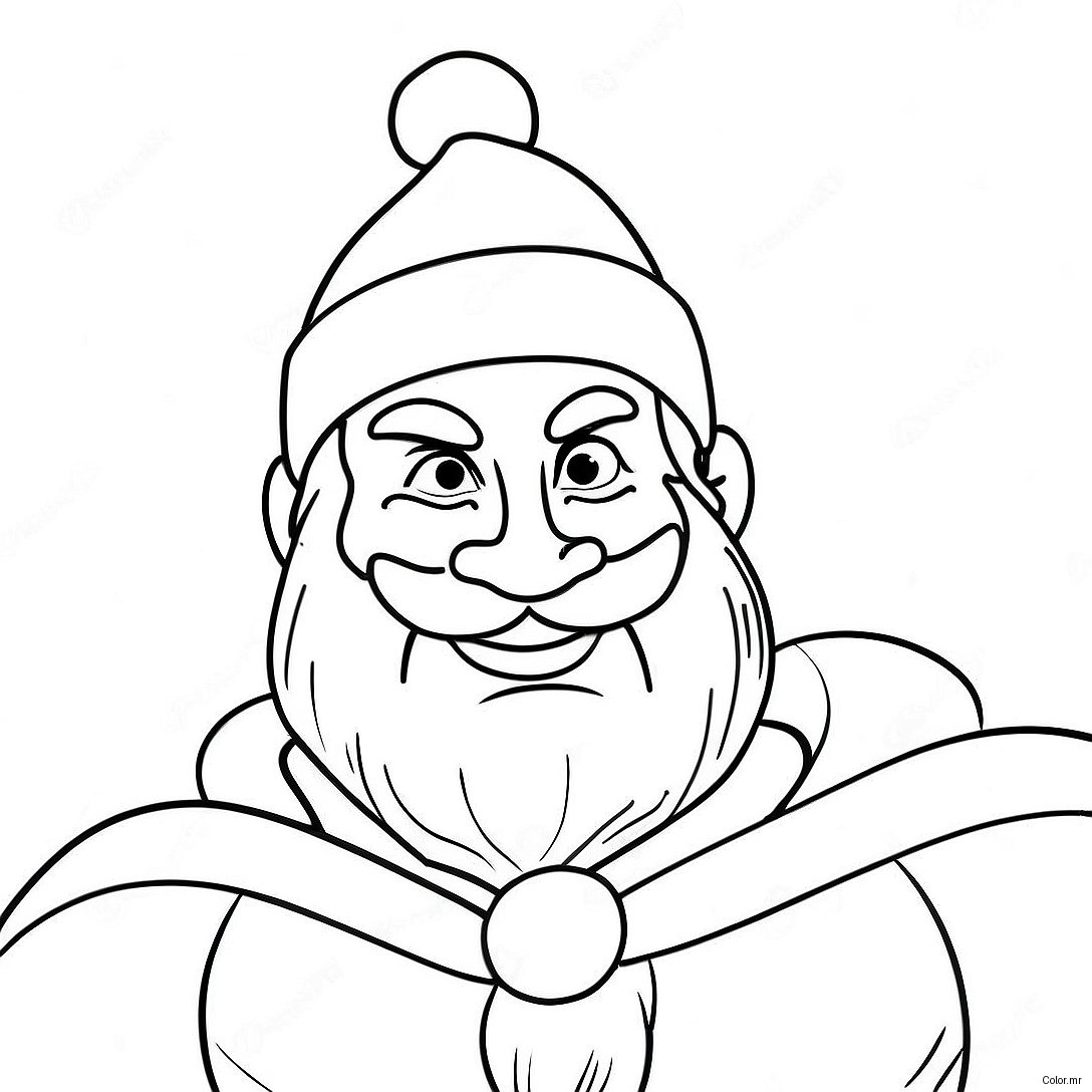 Jolly Superhero With Santa Hat Coloring Page 59717 49576