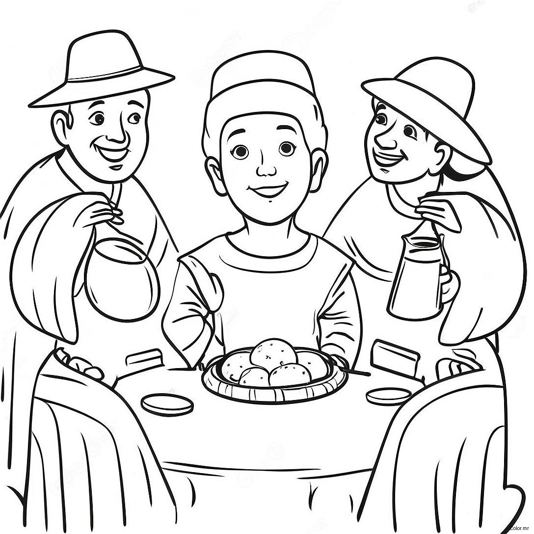 Joyful First Passover Celebration Coloring Page 49535 41133