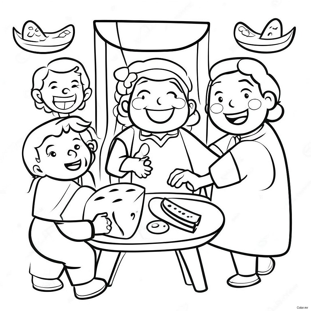 Joyful First Passover Celebration Coloring Page 49535 41135