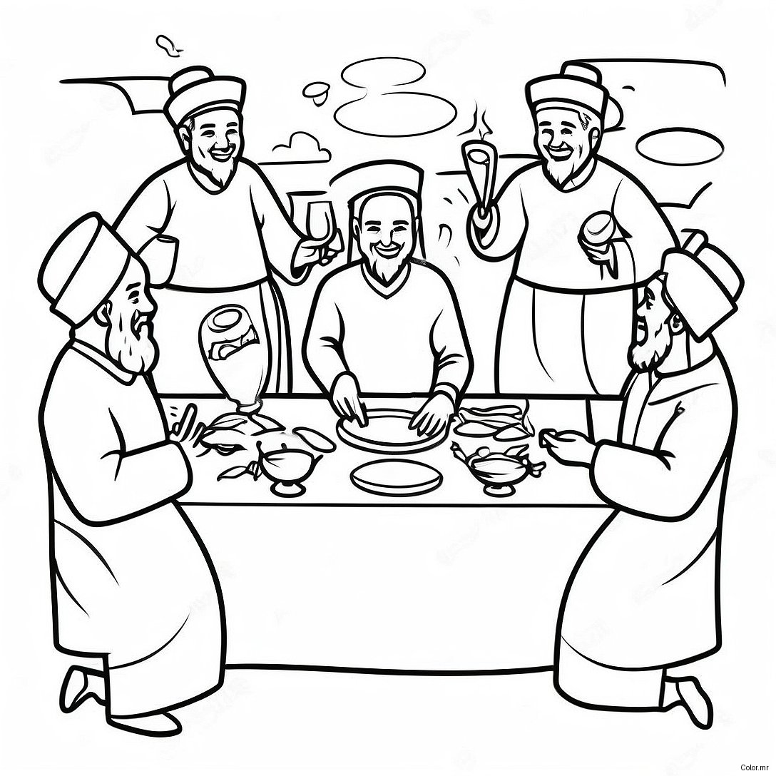 Joyful First Passover Celebration Coloring Page 49535 41136