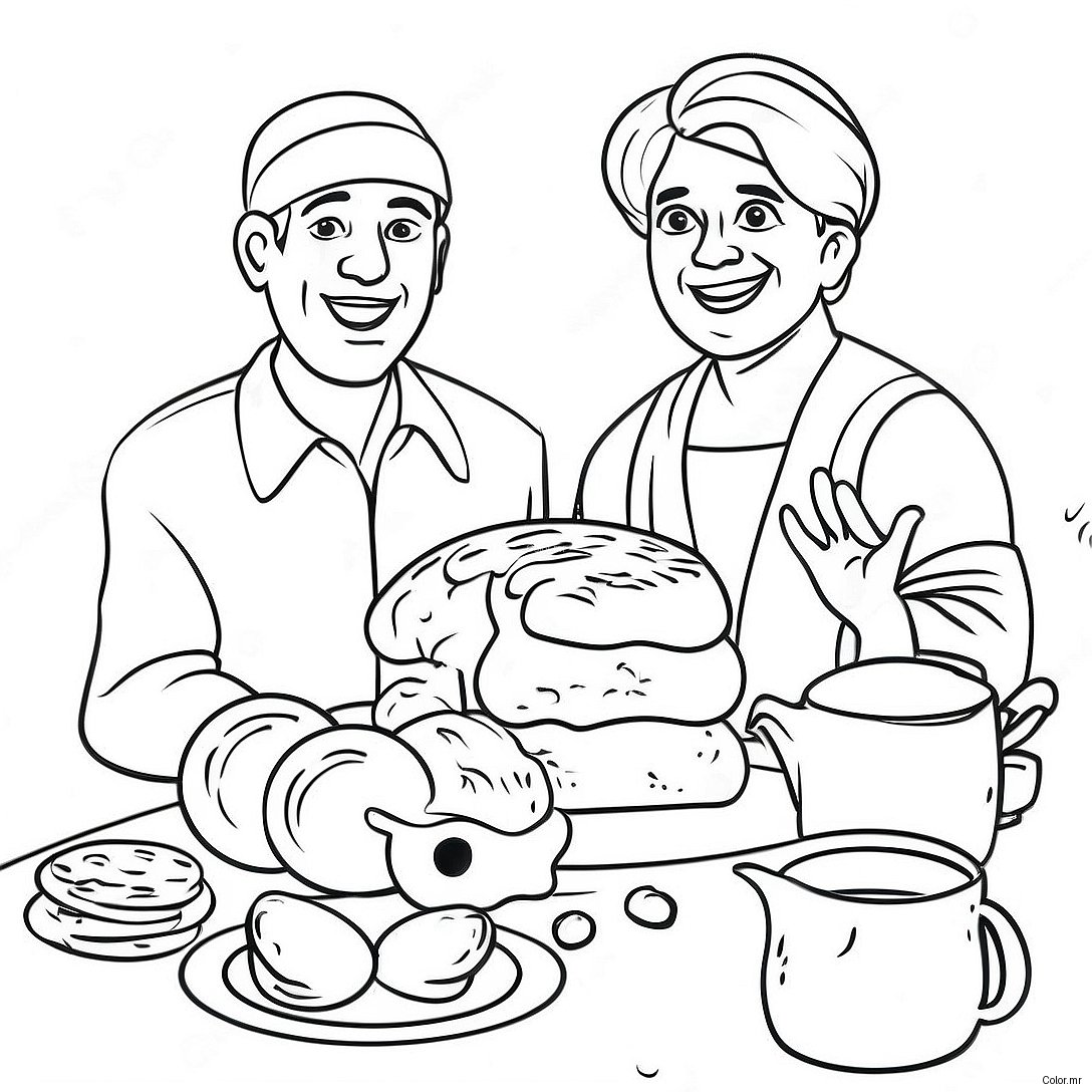 Joyful First Passover Celebration Coloring Page 49535 41325