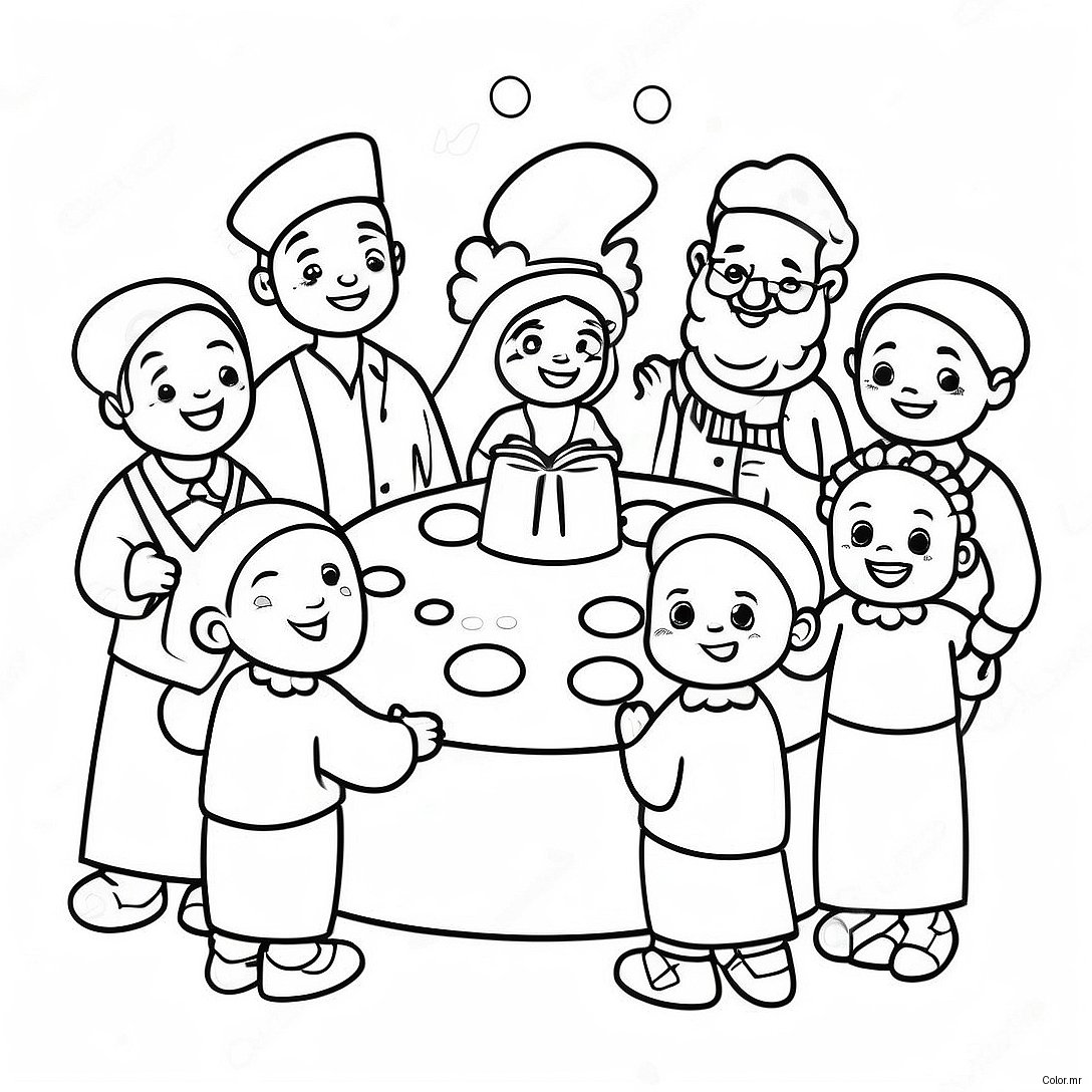Joyful First Passover Celebration Coloring Page 49535 41326