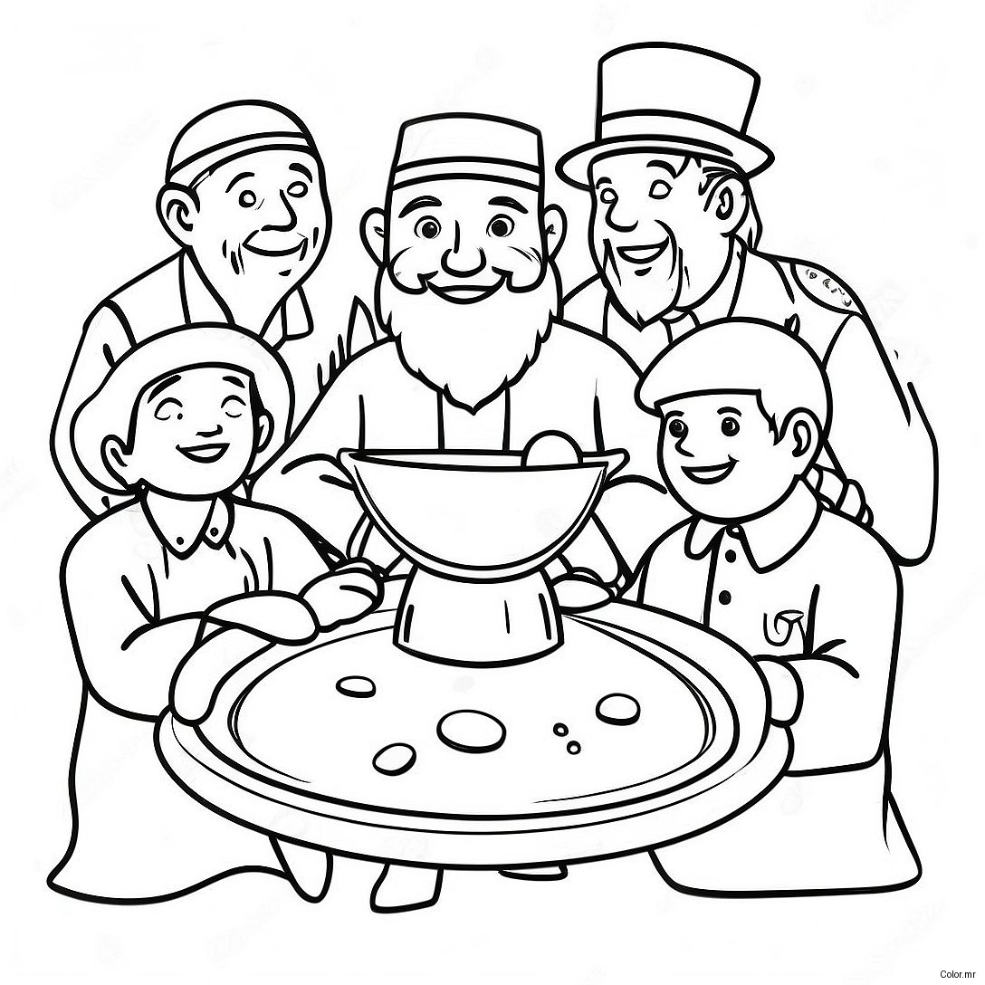 Joyful First Passover Celebration Coloring Page 49535 41327