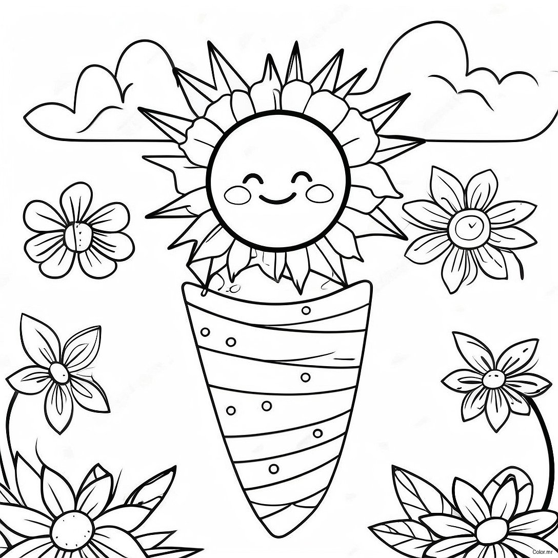 Joyful Summer Solstice Celebration Coloring Page 42552 35252