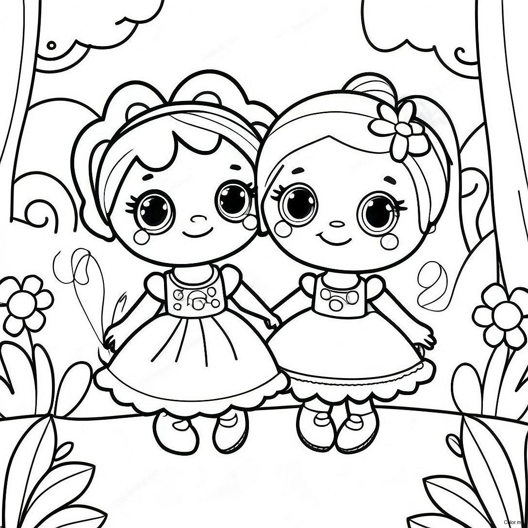 Lalaloopsy Dolls In A Magical Garden Coloring Page 19419 16225
