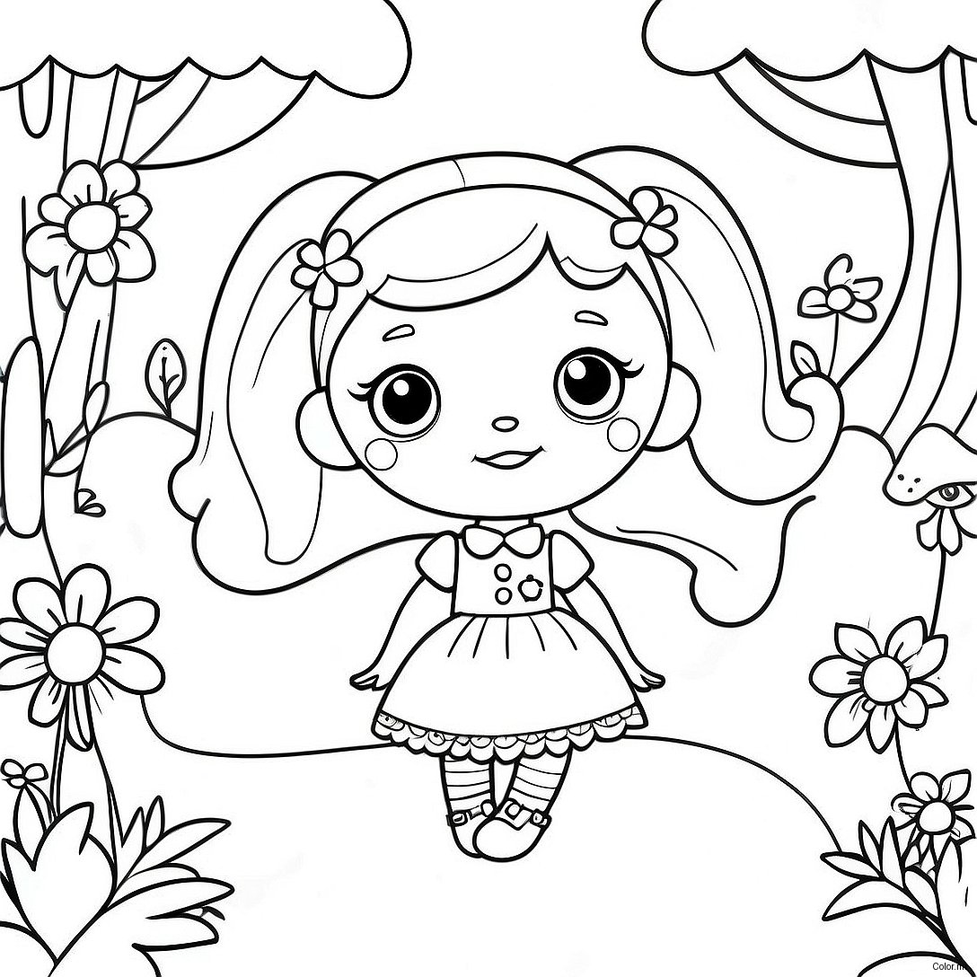 Lalaloopsy Dolls In A Magical Garden Coloring Page 19419 16227